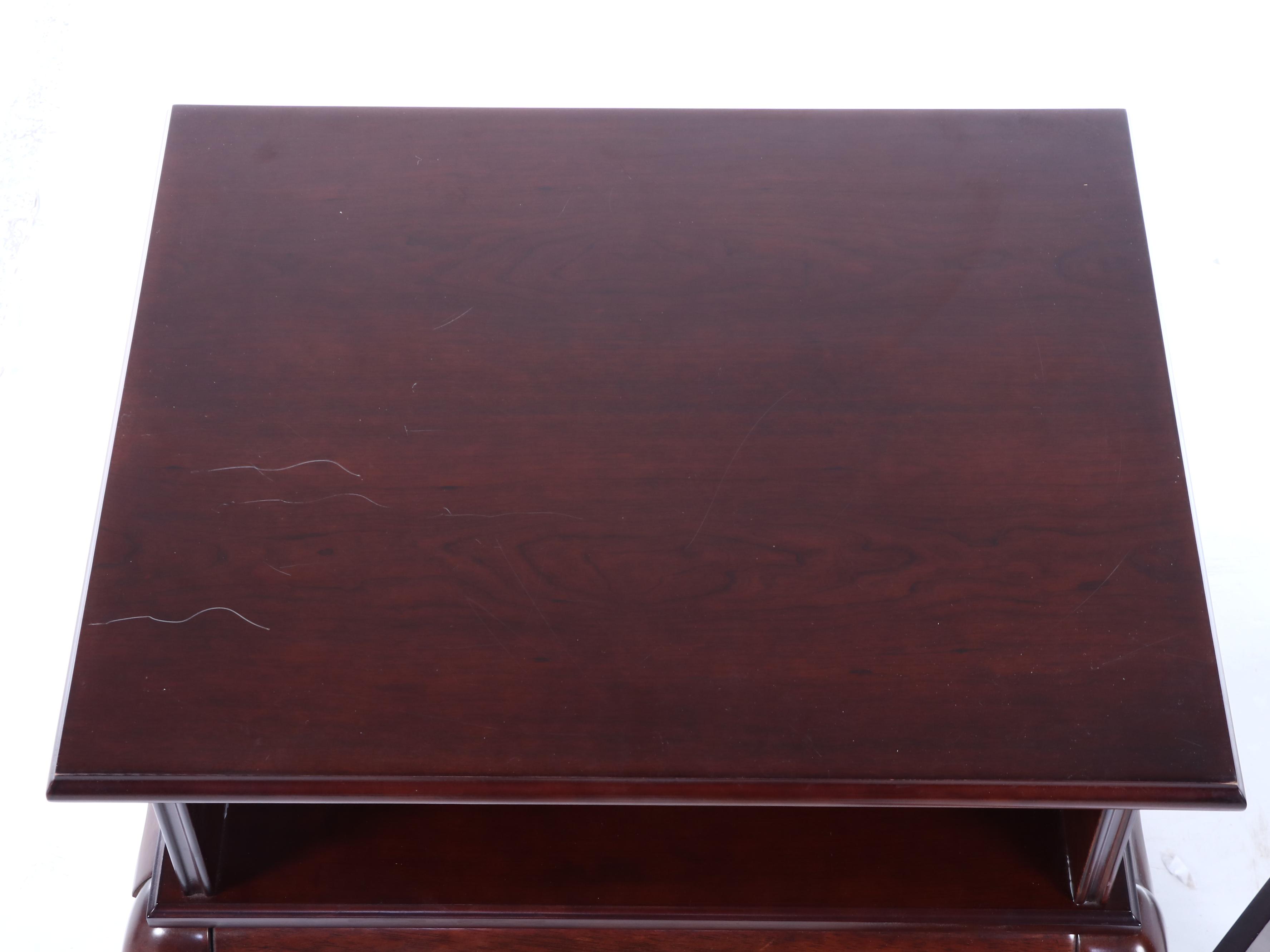 The Bombay Company Queen Anne Style Television Table with Rotating Top