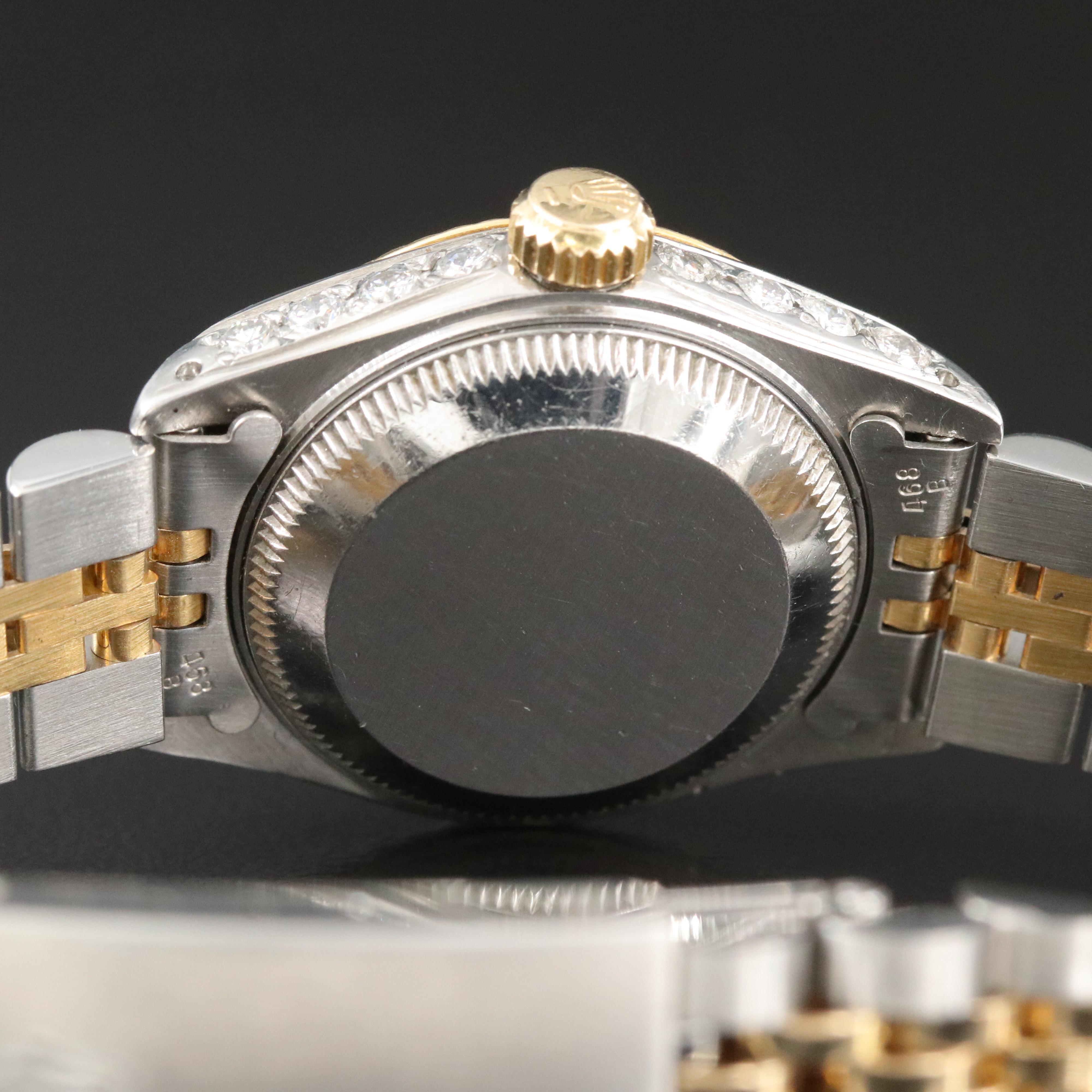 1984 Rolex Oyster Perpetual Date Custom 1.10 CTW Diamond Watch