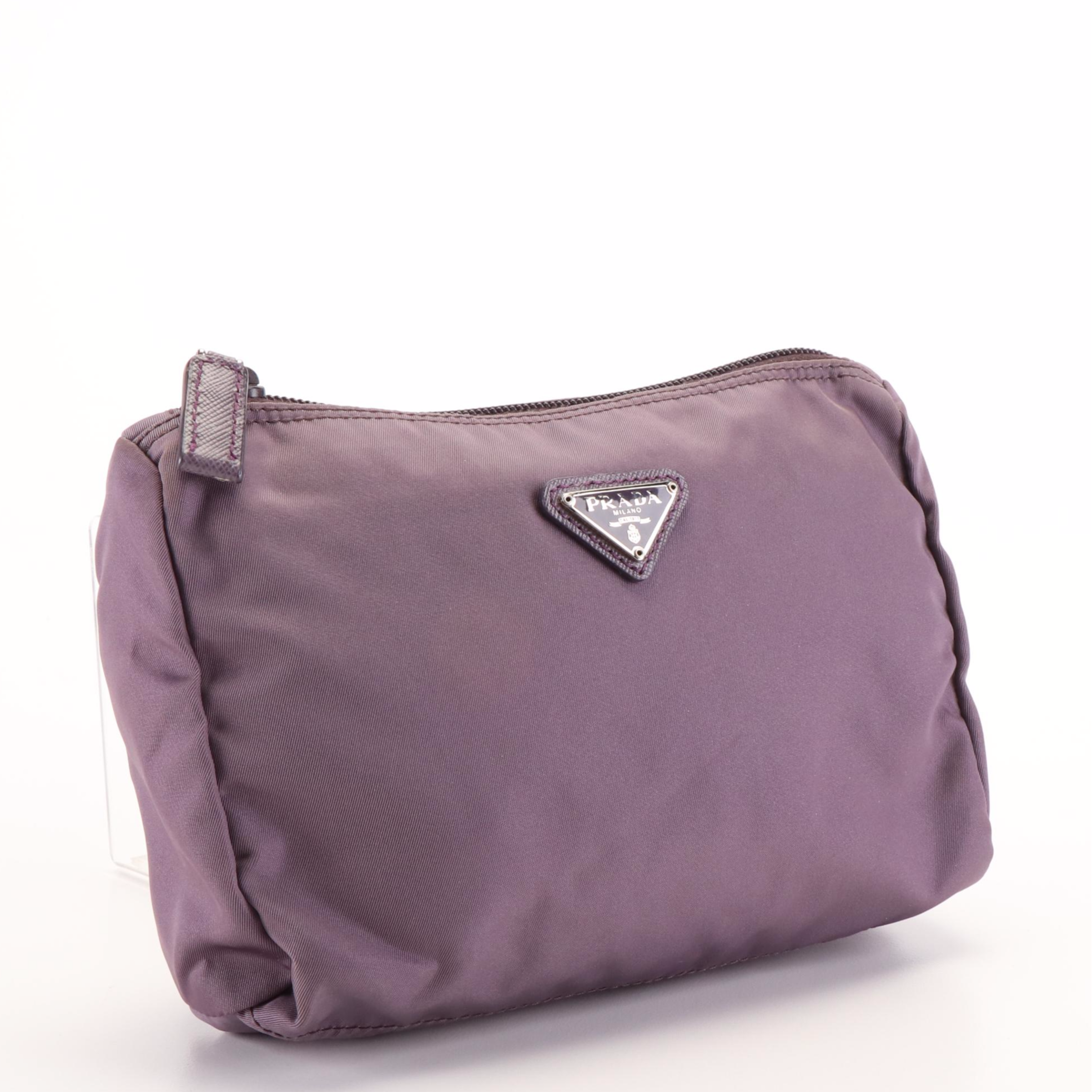 Prada Cosmetics Vanity Pouch in Purple Tessuto Nylon