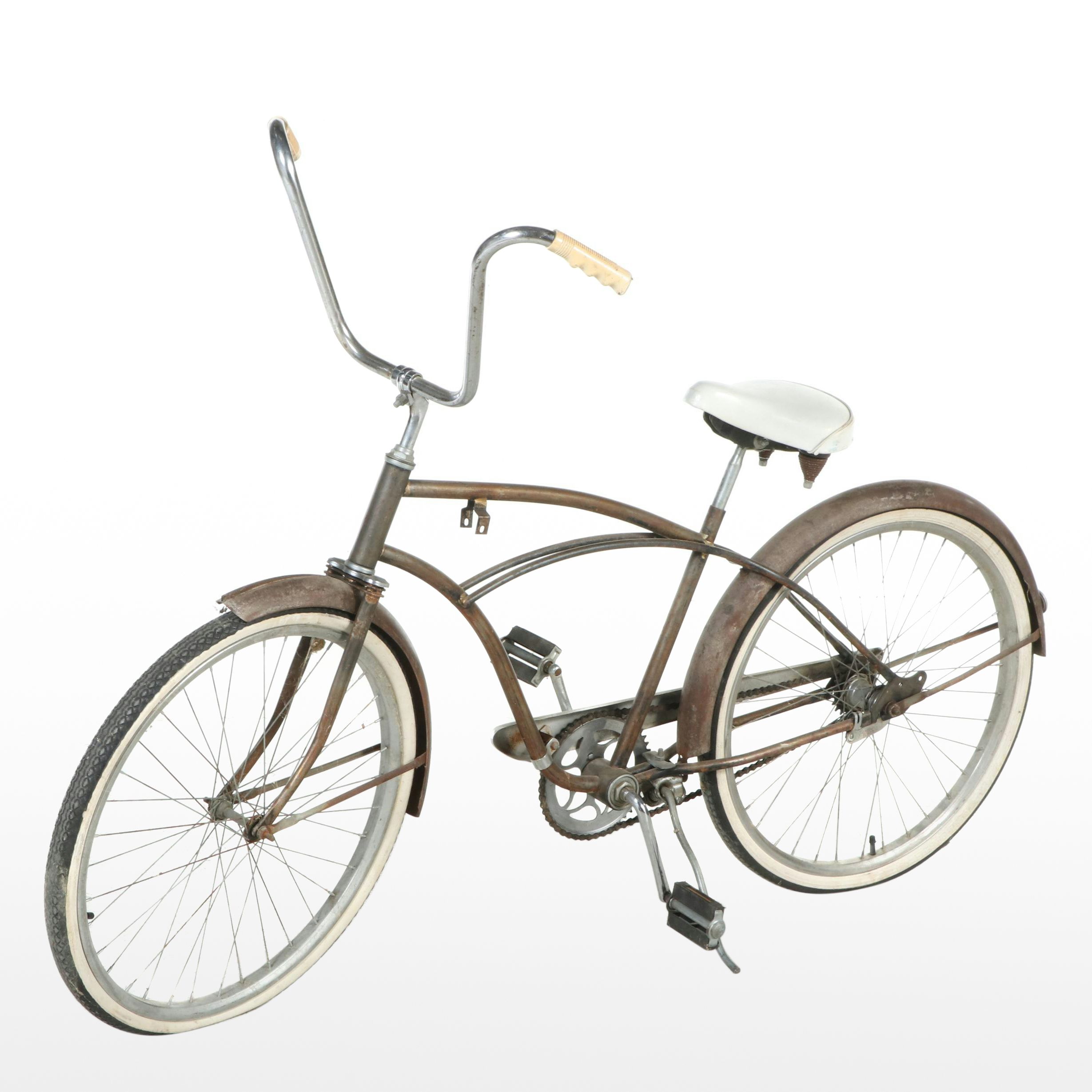 Beach Cruiser Bicycle with Whitewall Tires, Mid to Late 20th Century