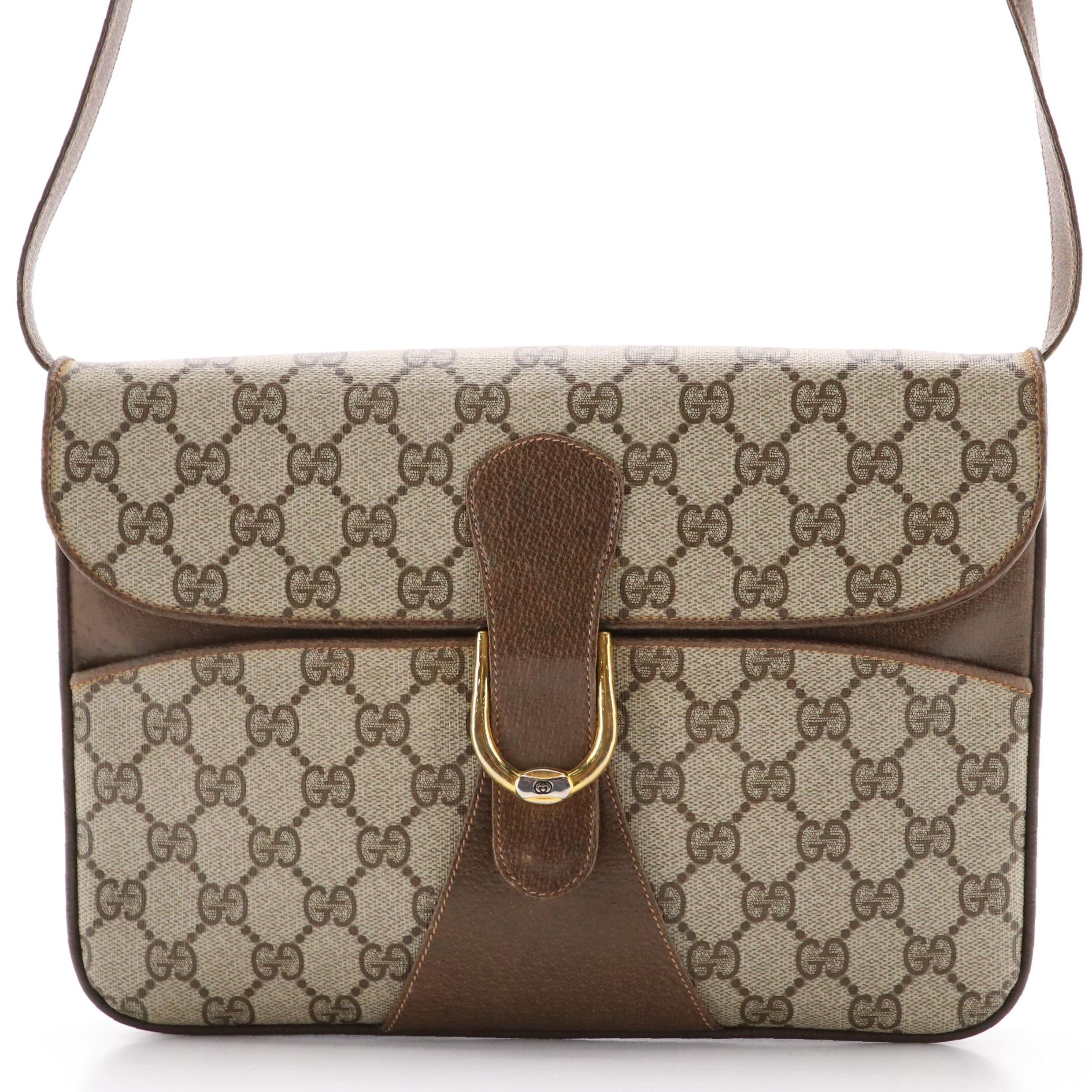Gucci Accessory Collection Crossbody Bag in GG Supreme Canvas and Leather
