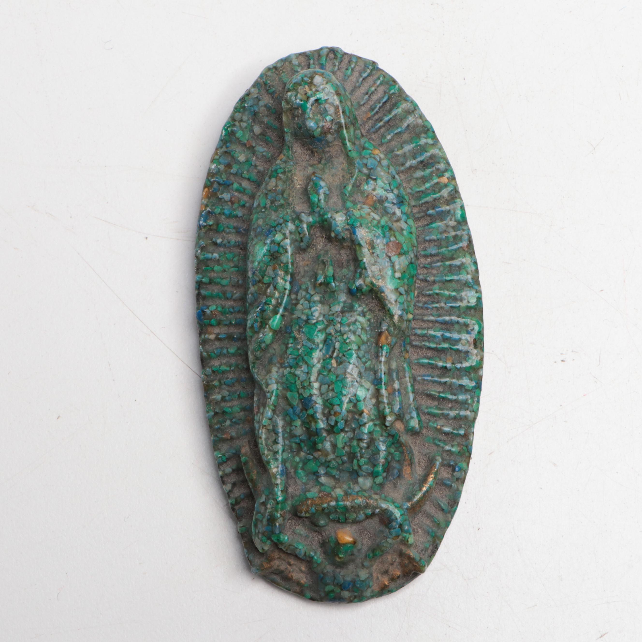 Indian Soapstone Box with Stone & Mother-Of-Pearl Inlay, More Table Accessories