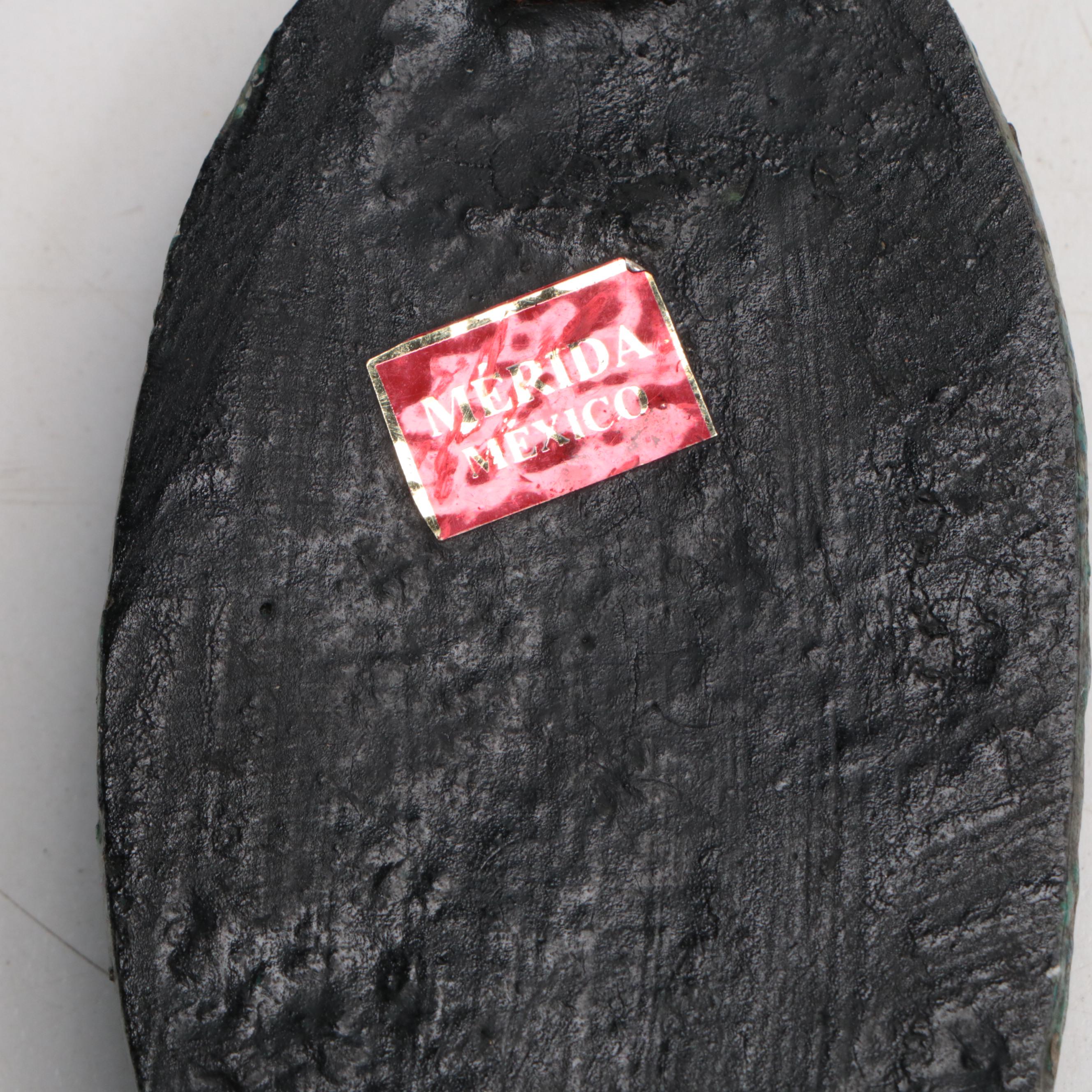 Indian Soapstone Box with Stone & Mother-Of-Pearl Inlay, More Table Accessories