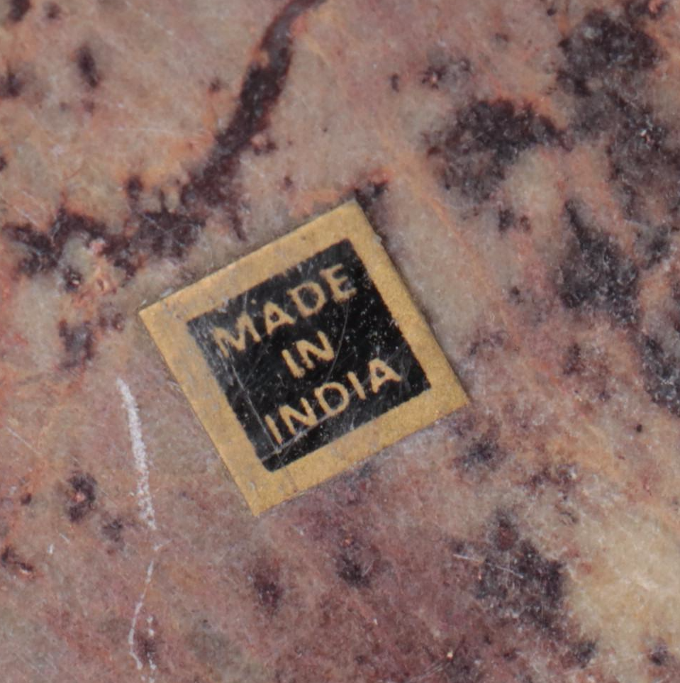 Indian Soapstone Box with Stone & Mother-Of-Pearl Inlay, More Table Accessories