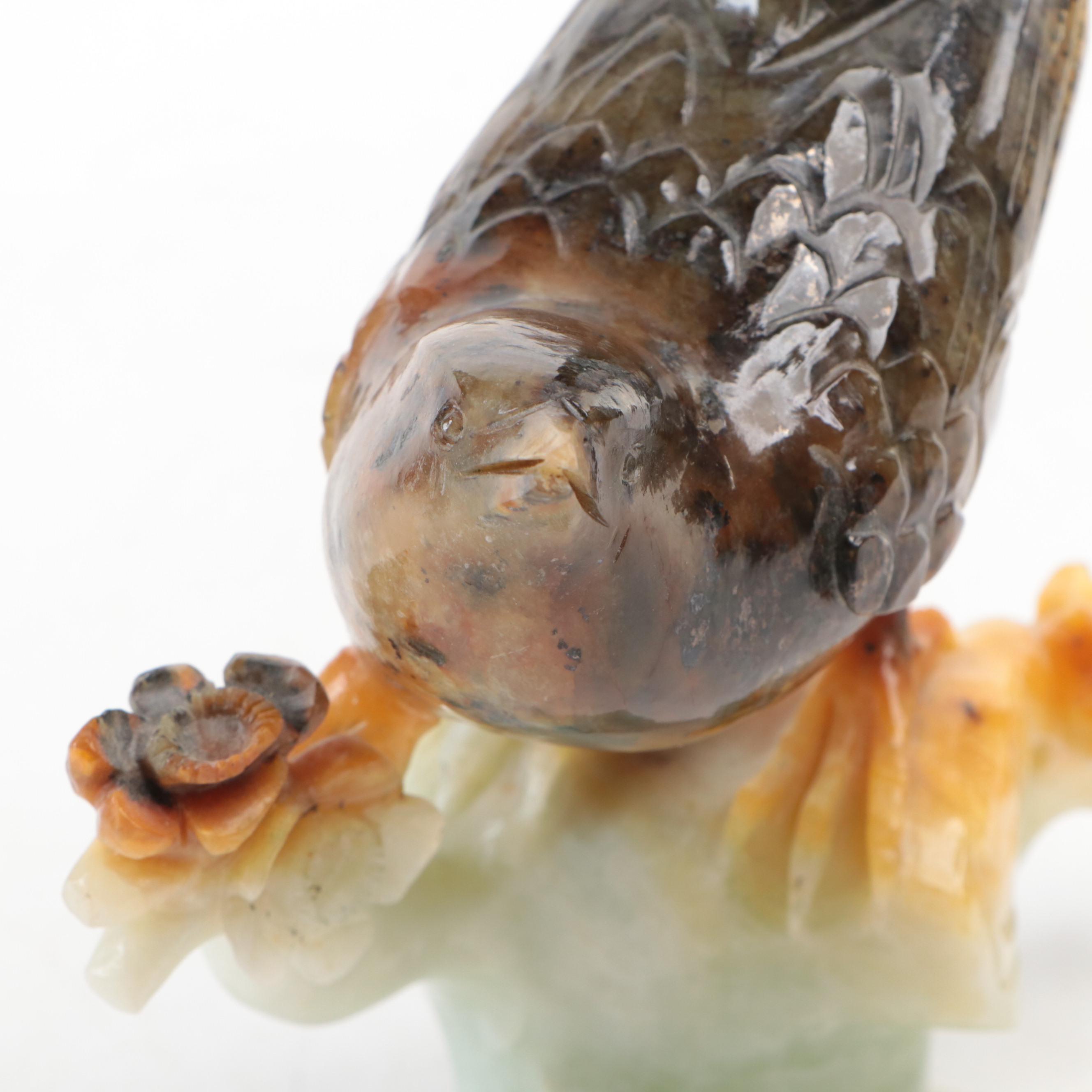 Indian Soapstone Box with Stone & Mother-Of-Pearl Inlay, More Table Accessories