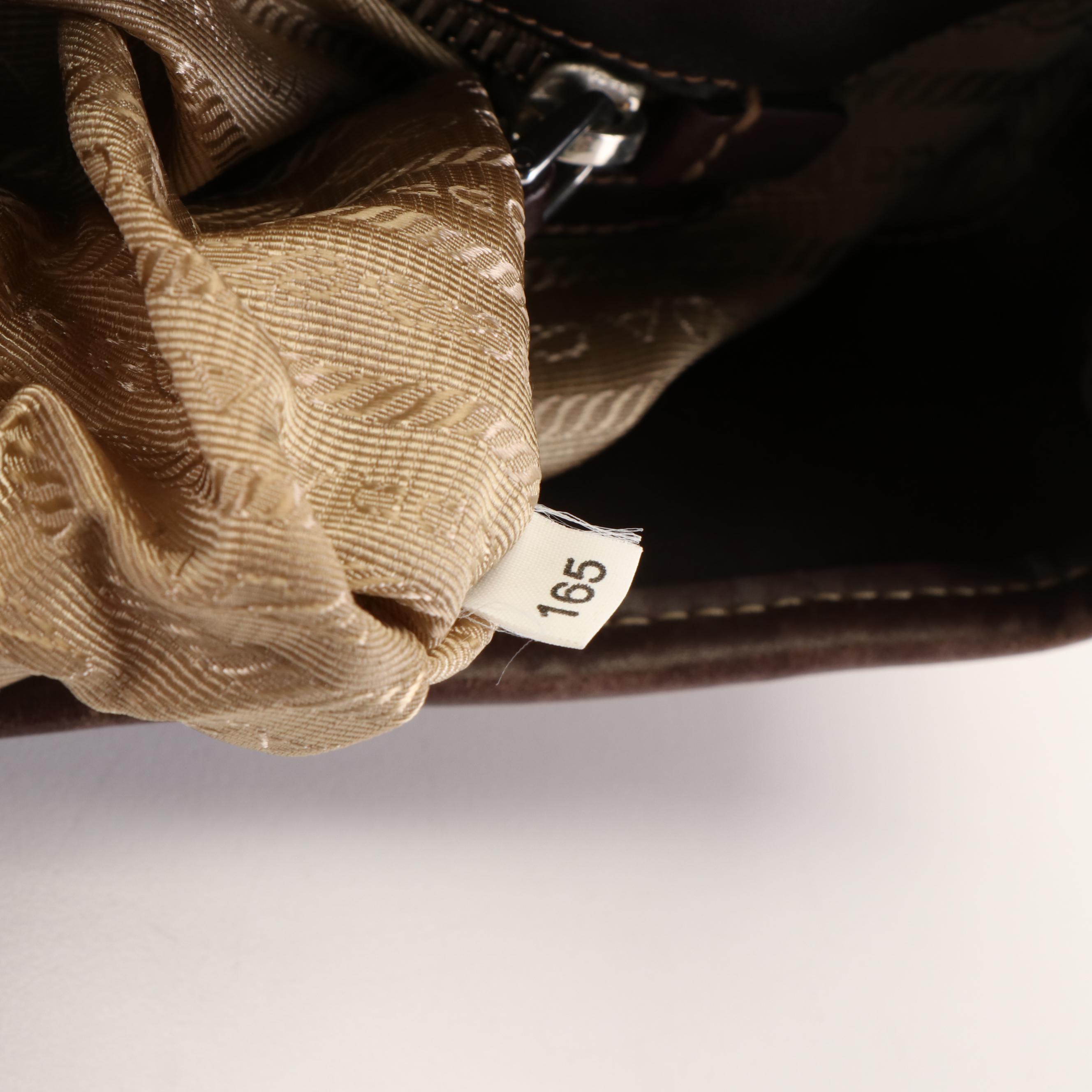 Prada Canapa Logo Canvas Jacquard and Leather Shoulder Tote Bag