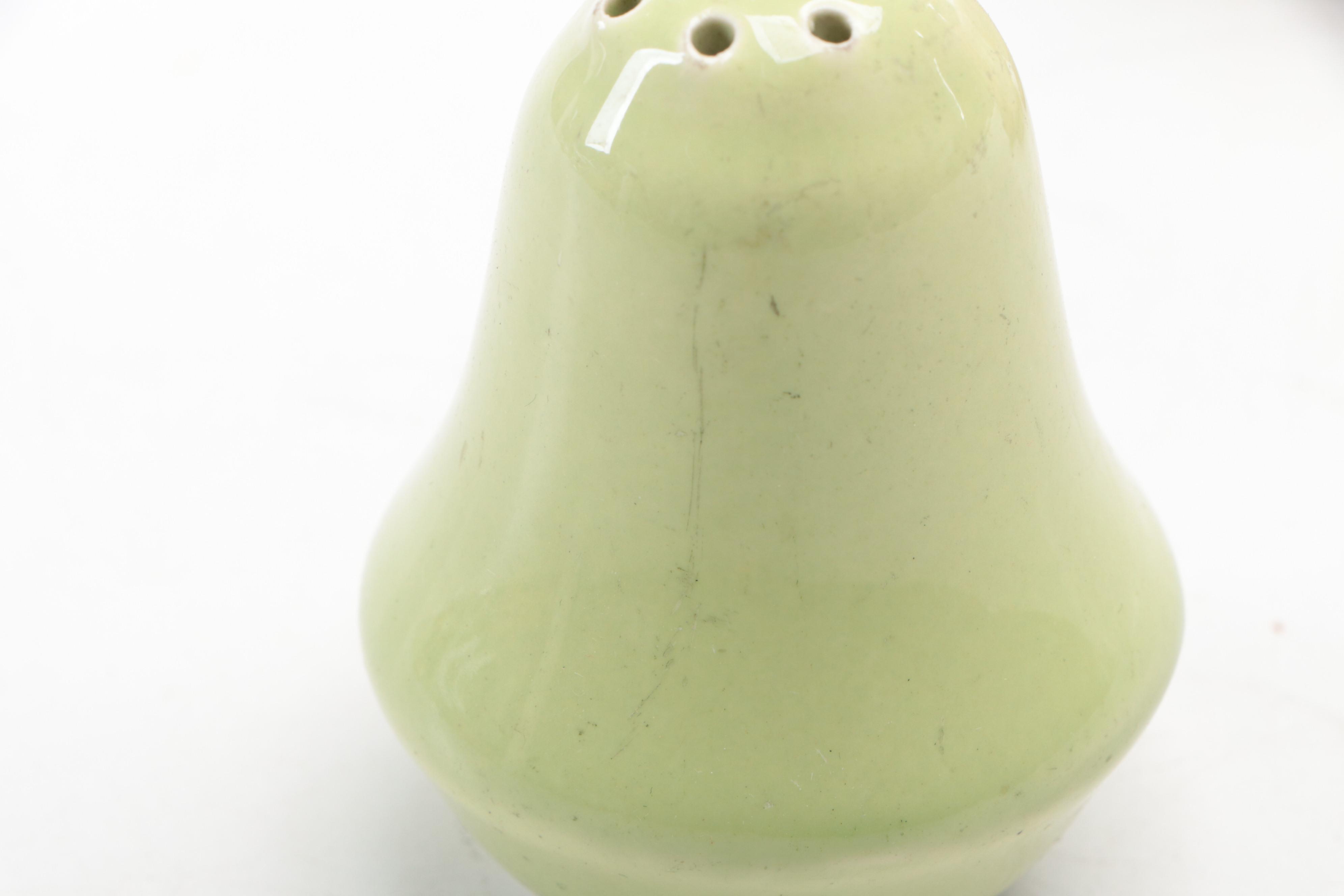 Mid Century Modern White and Color Block Ceramic Shaker Sets