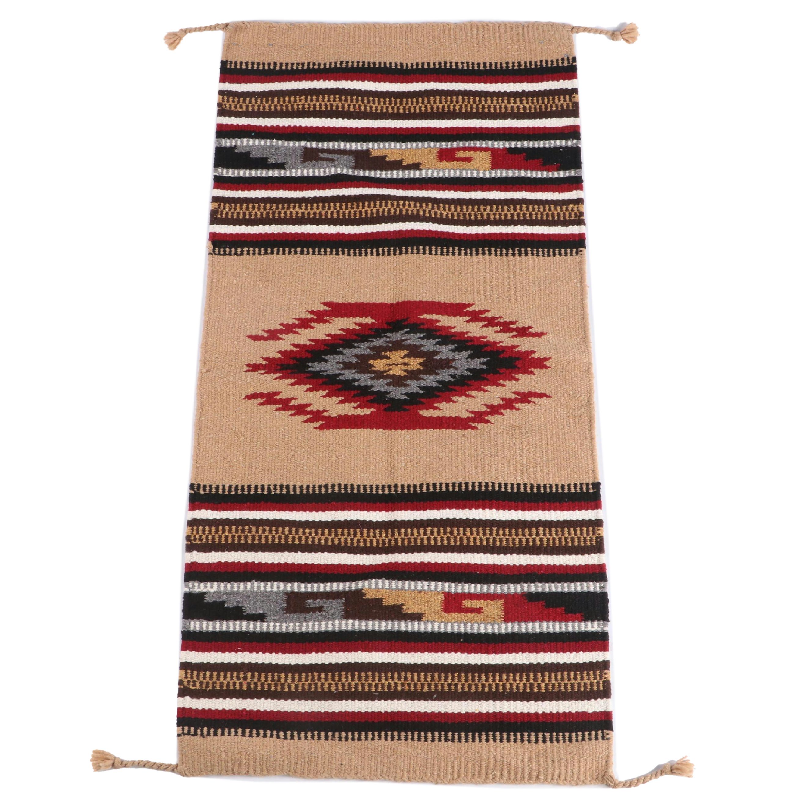 Onyx Arrow Southwestern Style Flat Woven Acrylic Rug