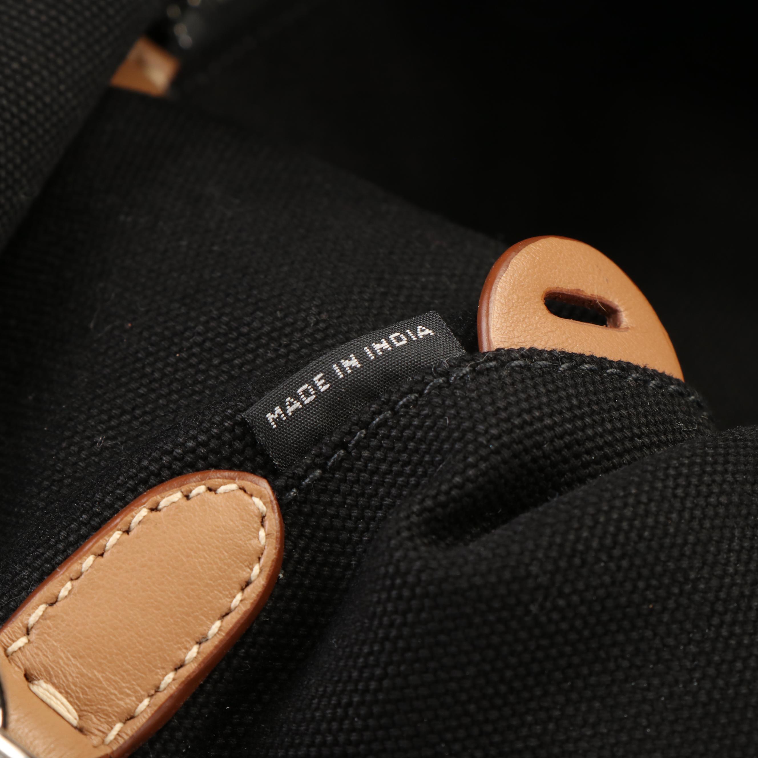 Prada Canapa 2Way Tote with Pochette in Black Canvas