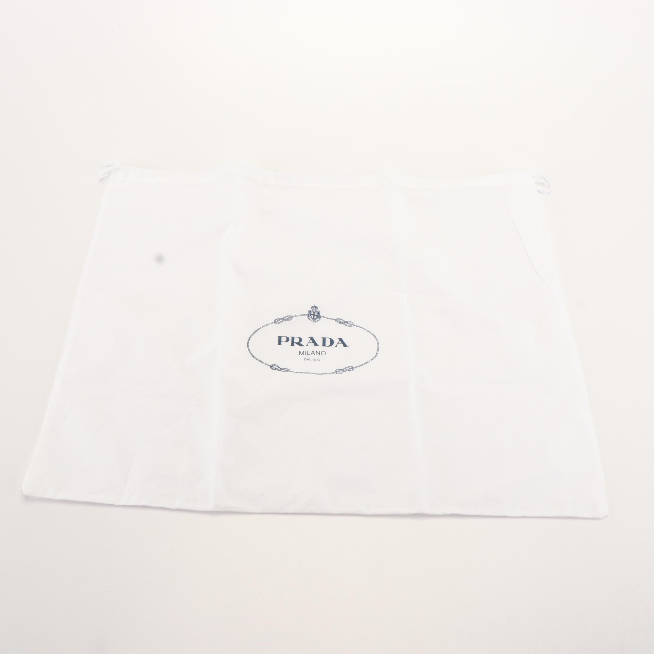 Prada Canapa 2Way Tote with Pochette in Black Canvas