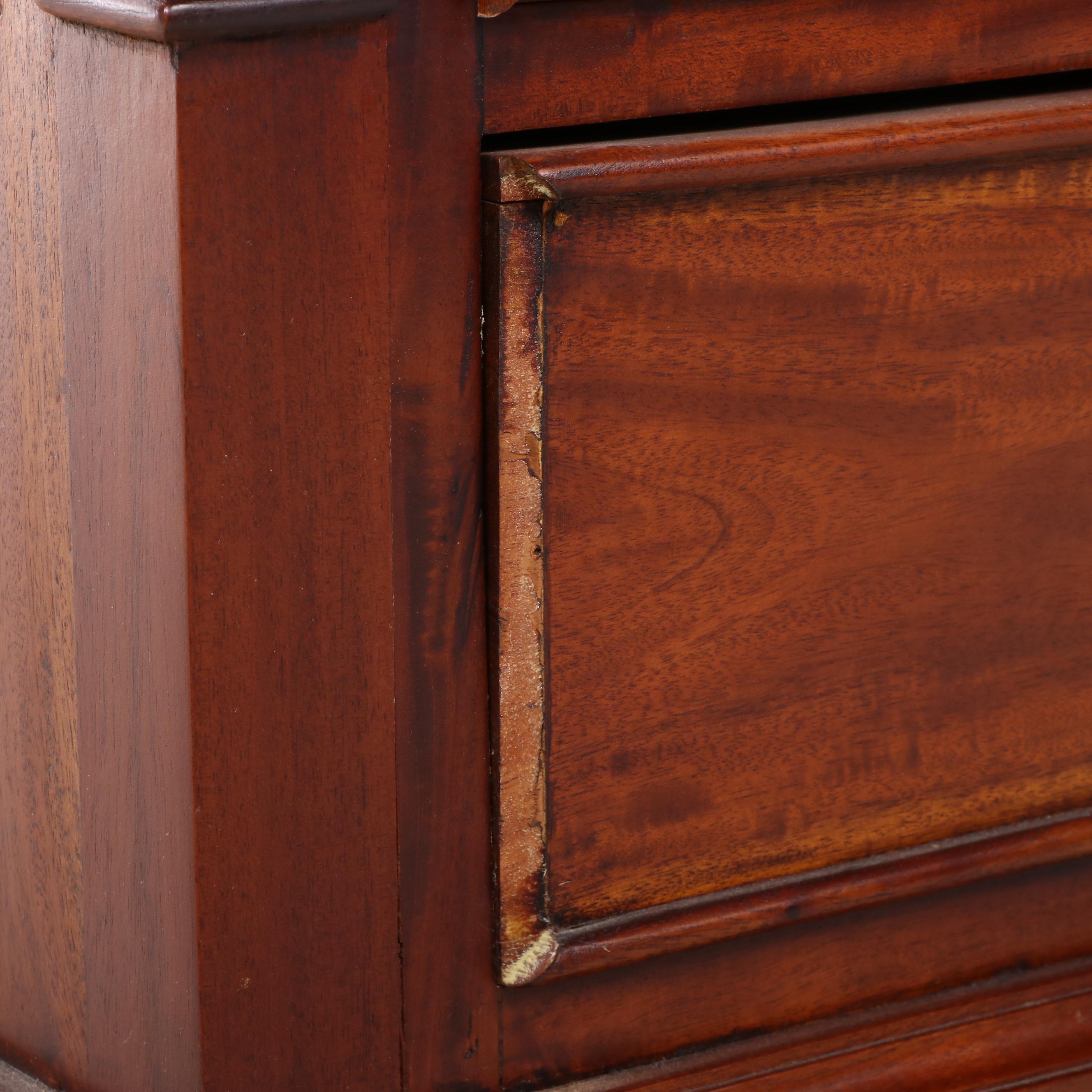 Classical Style Mahogany and Ebonized Seven-Drawer Chest, Late 20th Century