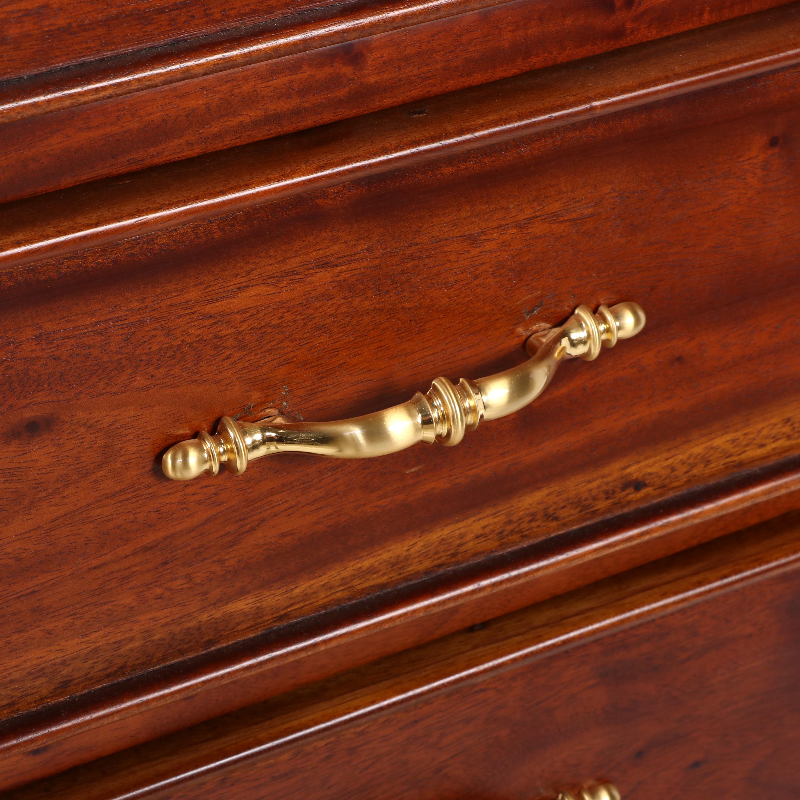 Classical Style Mahogany and Ebonized Seven-Drawer Chest, Late 20th Century