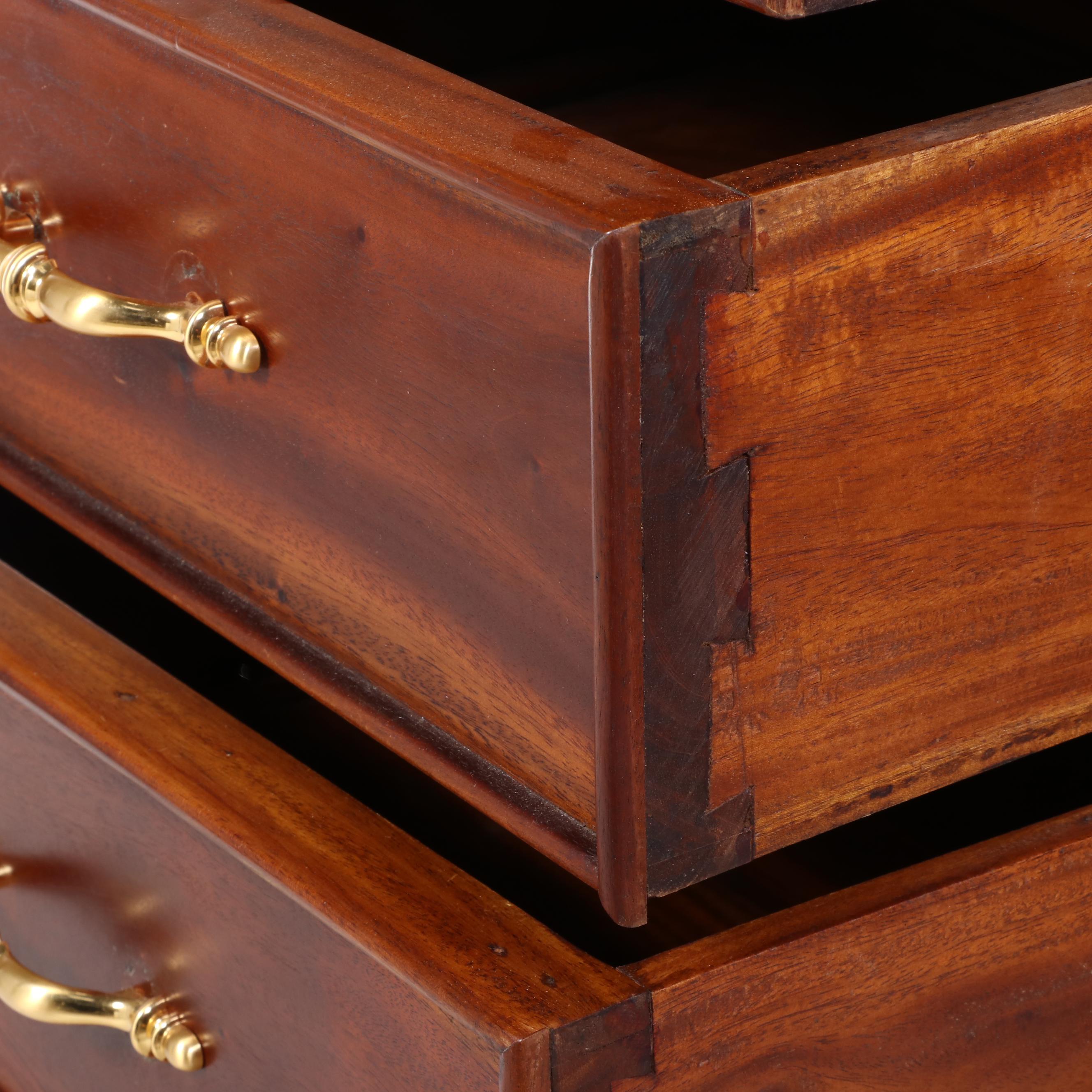 Classical Style Mahogany and Ebonized Seven-Drawer Chest, Late 20th Century