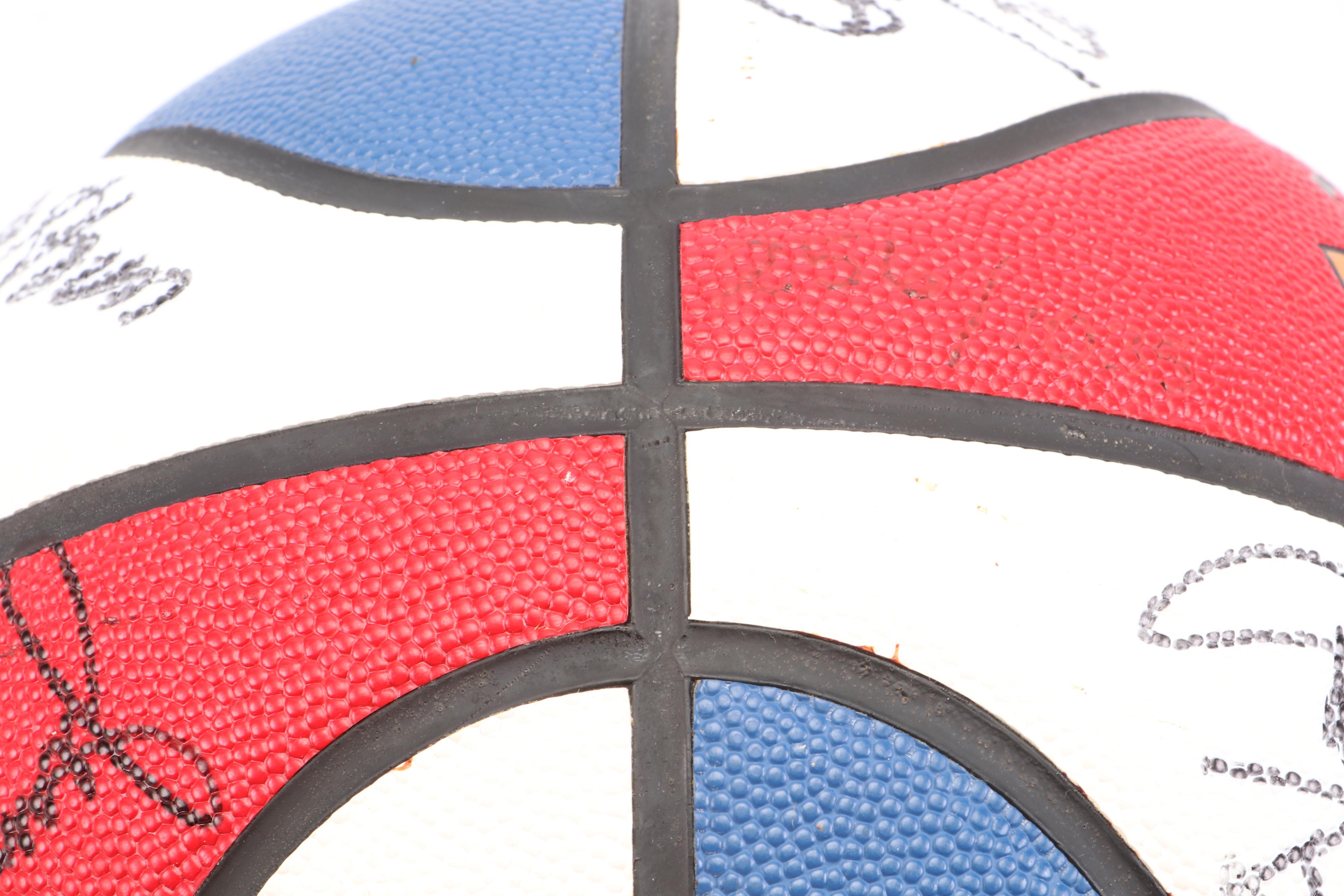 Indiana Pacers Team Signed Basketball Featuring Tom Thacker and More