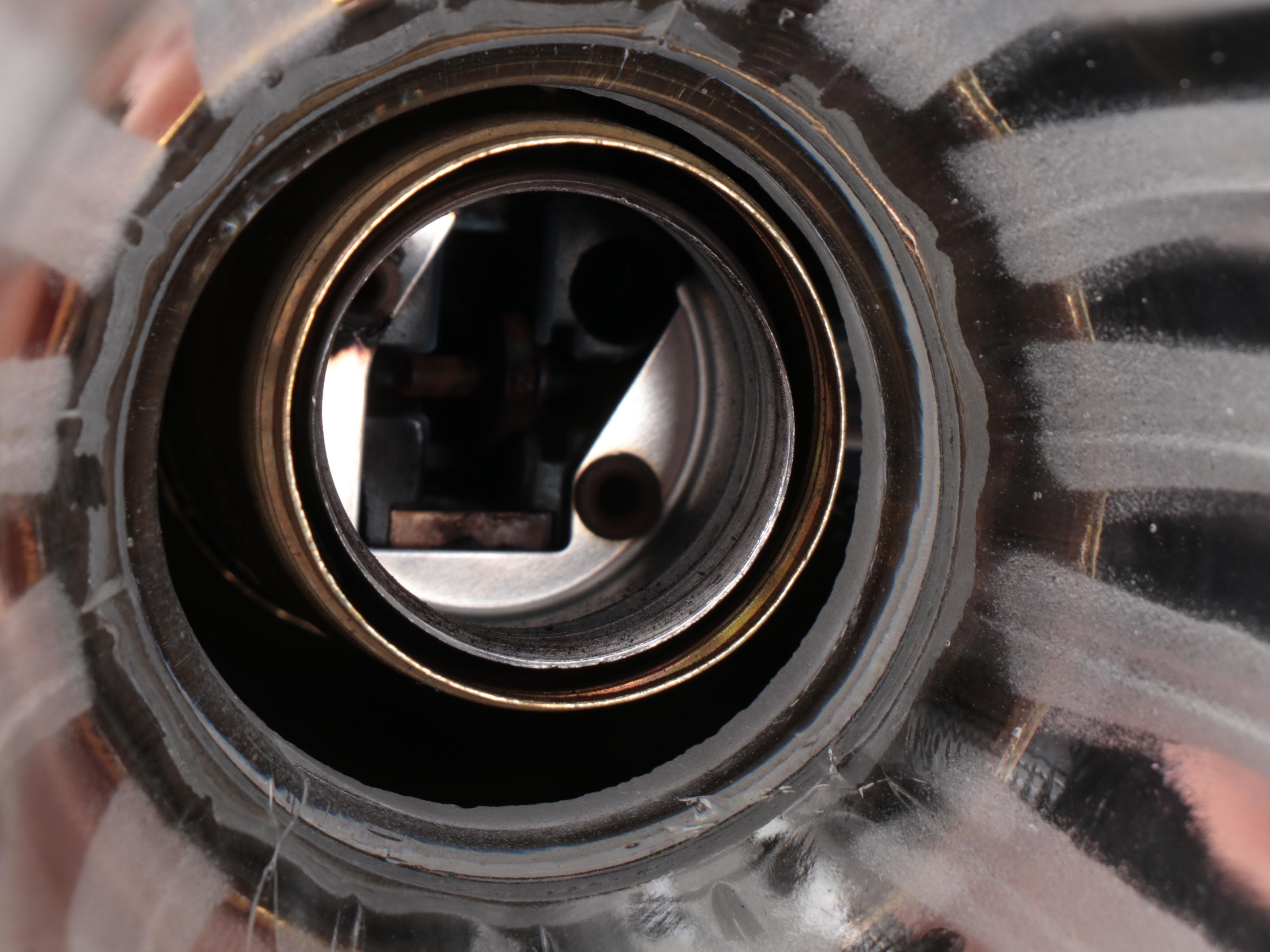 Lacquered Brass Pan Four Arm Pendant Light, Early 20th Century and Updated