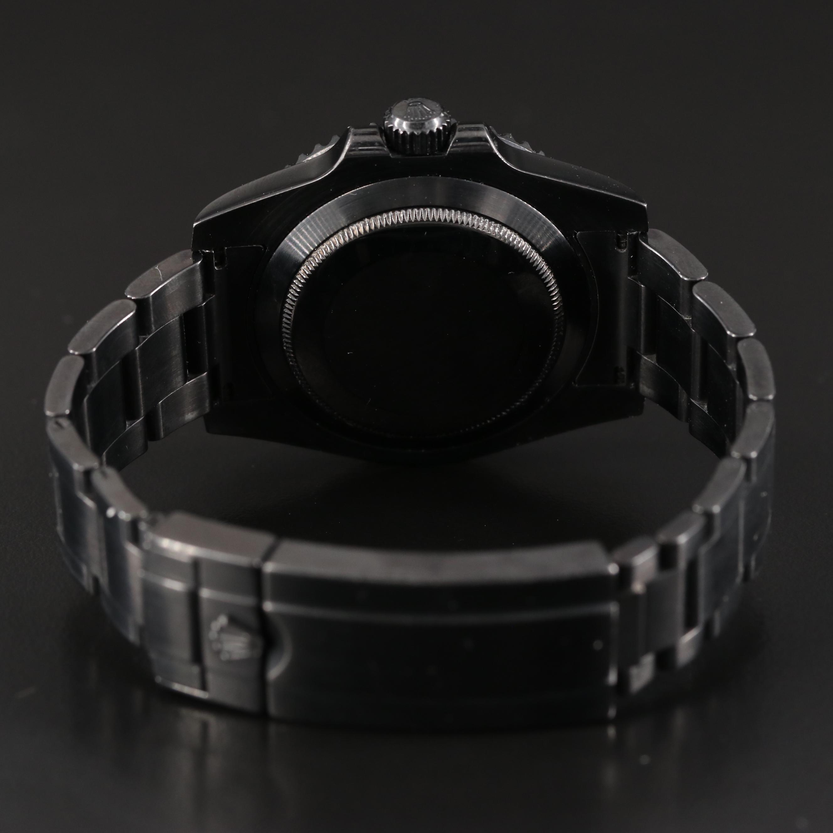 Rolex Submariner Custom Coated DLC-PVD, Ceramic Bezel Watch