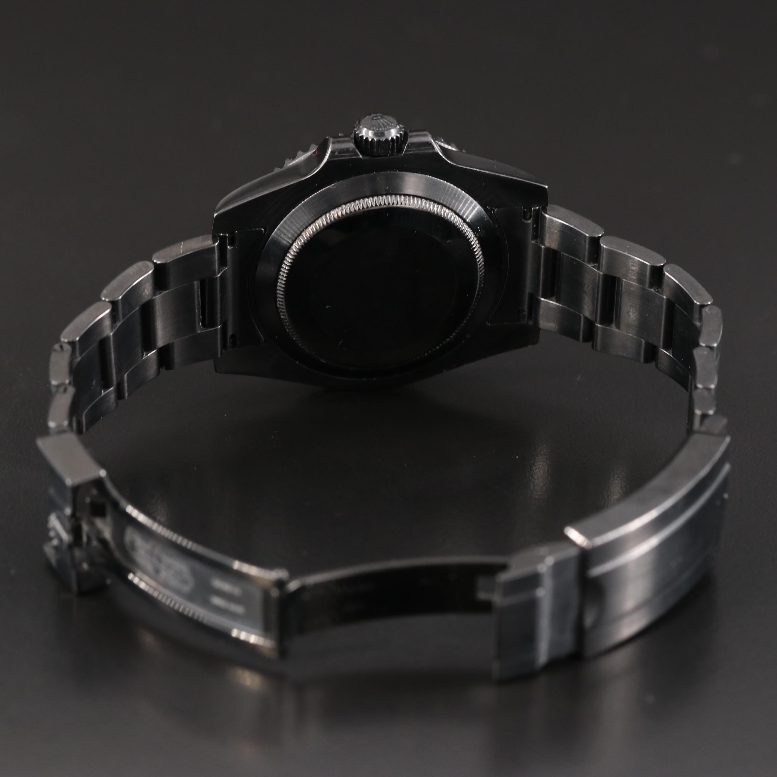 Rolex Submariner Custom Coated DLC-PVD, Ceramic Bezel Watch