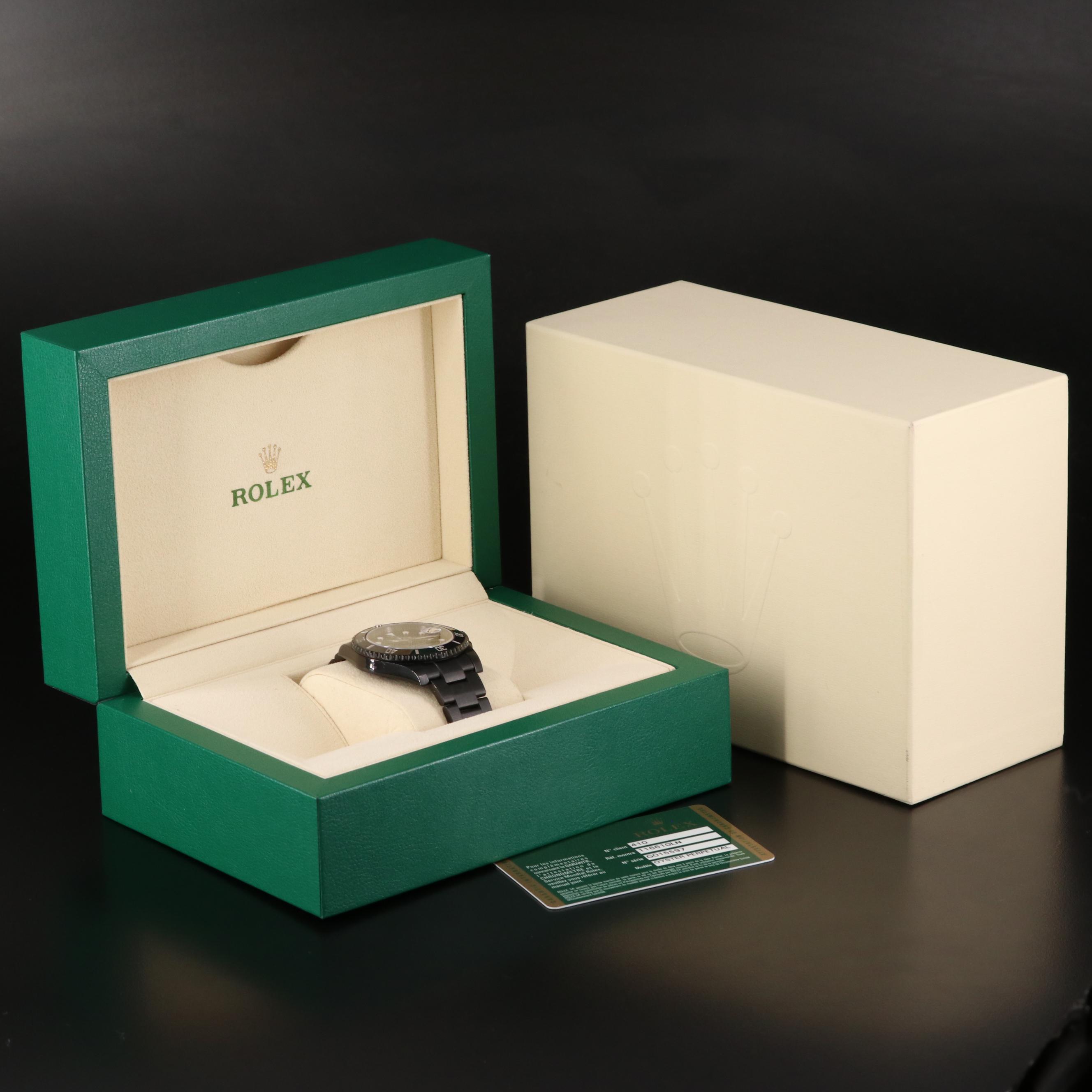 Rolex Submariner Custom Coated DLC-PVD, Ceramic Bezel Watch