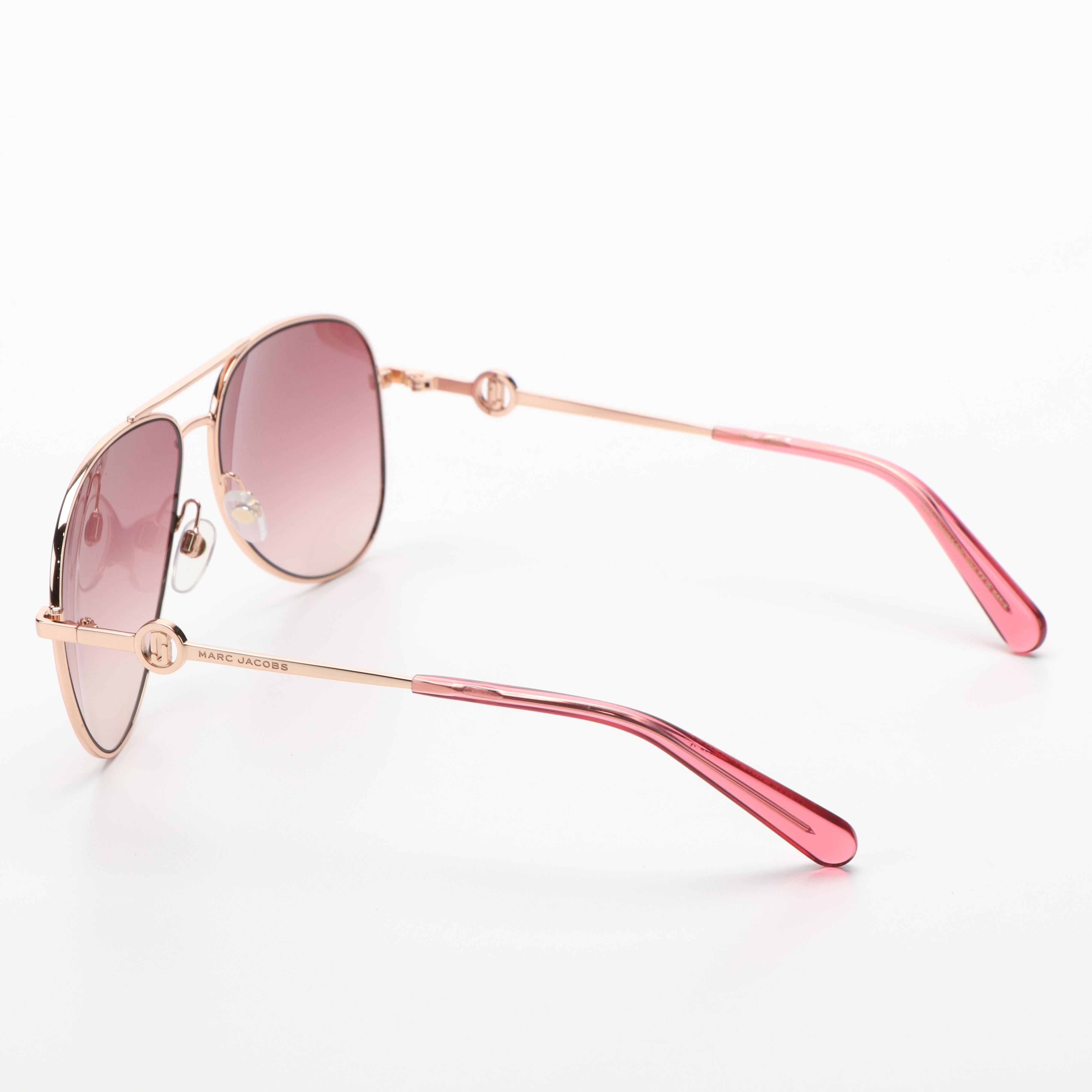 Marc Jacobs 653/S Pink Pilot Sunglasses with Case