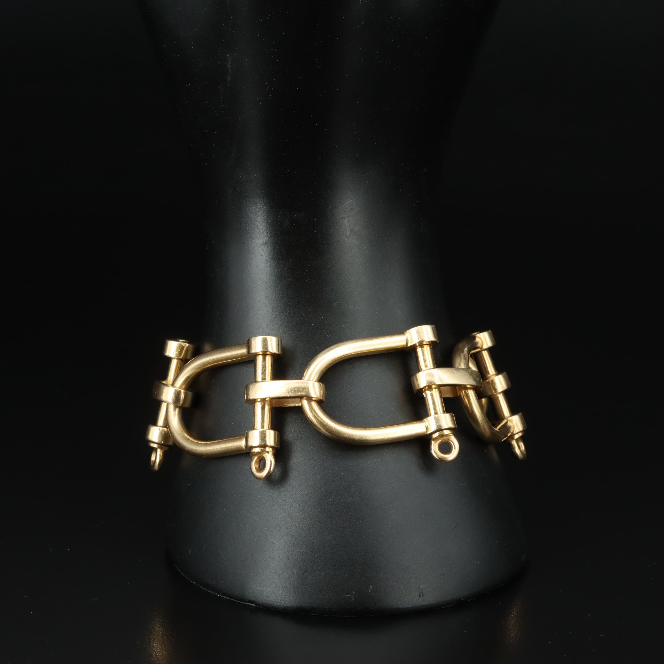 Gucci 18K Horsebit Link Bracelet