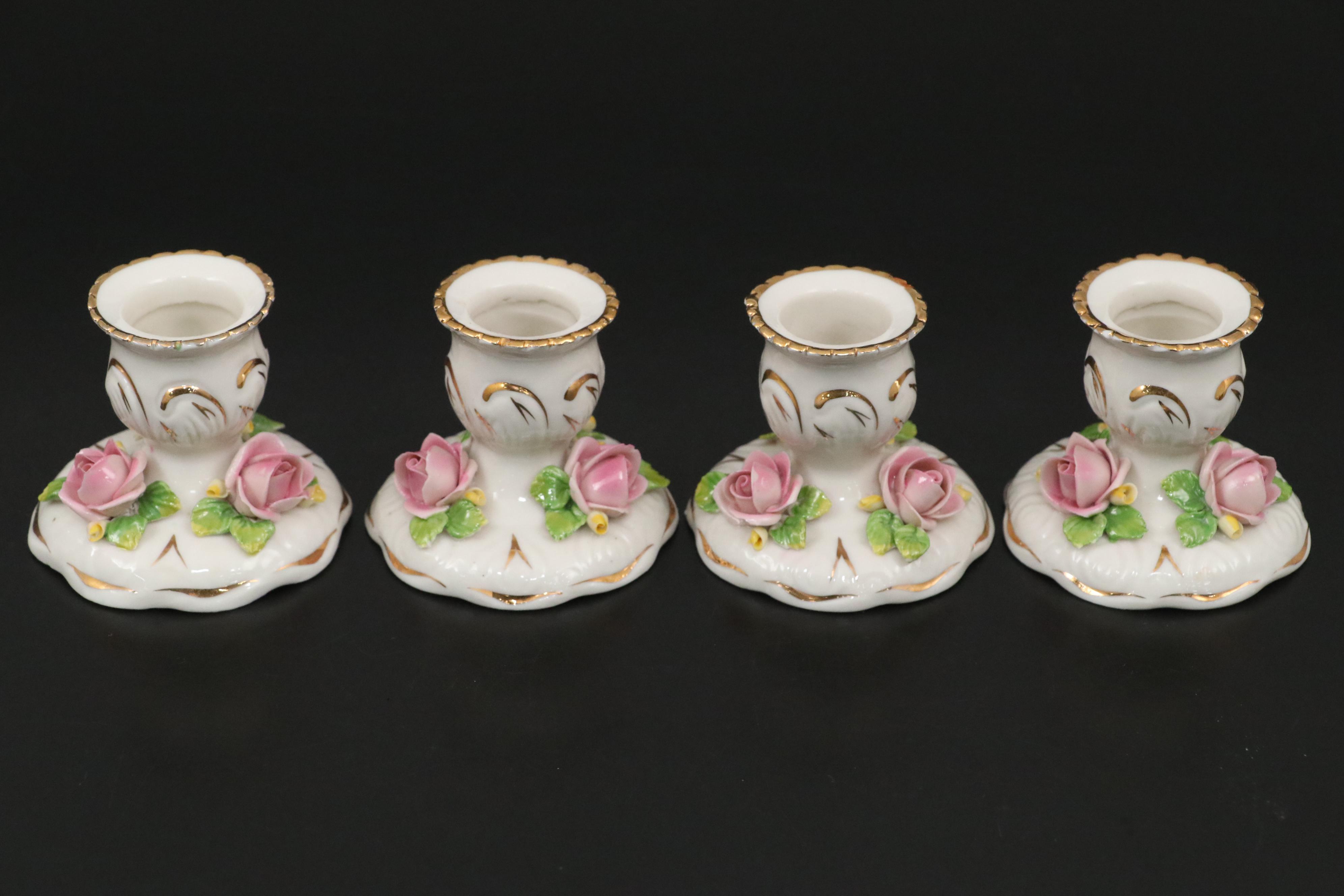 Sandziell, Höffner & Co Centerpiece Candlesticks and Ring with Other Flowers