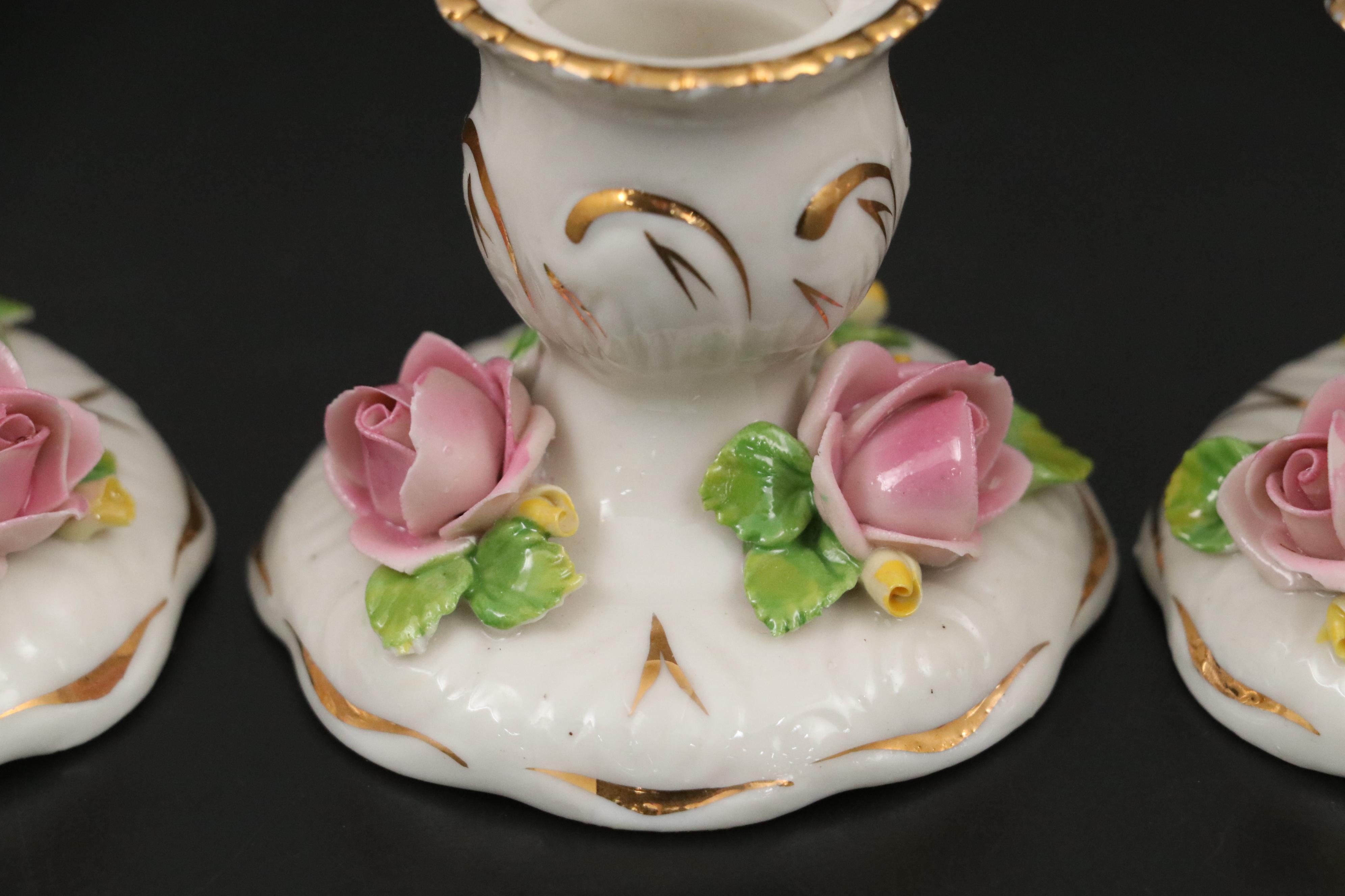 Sandziell, Höffner & Co Centerpiece Candlesticks and Ring with Other Flowers