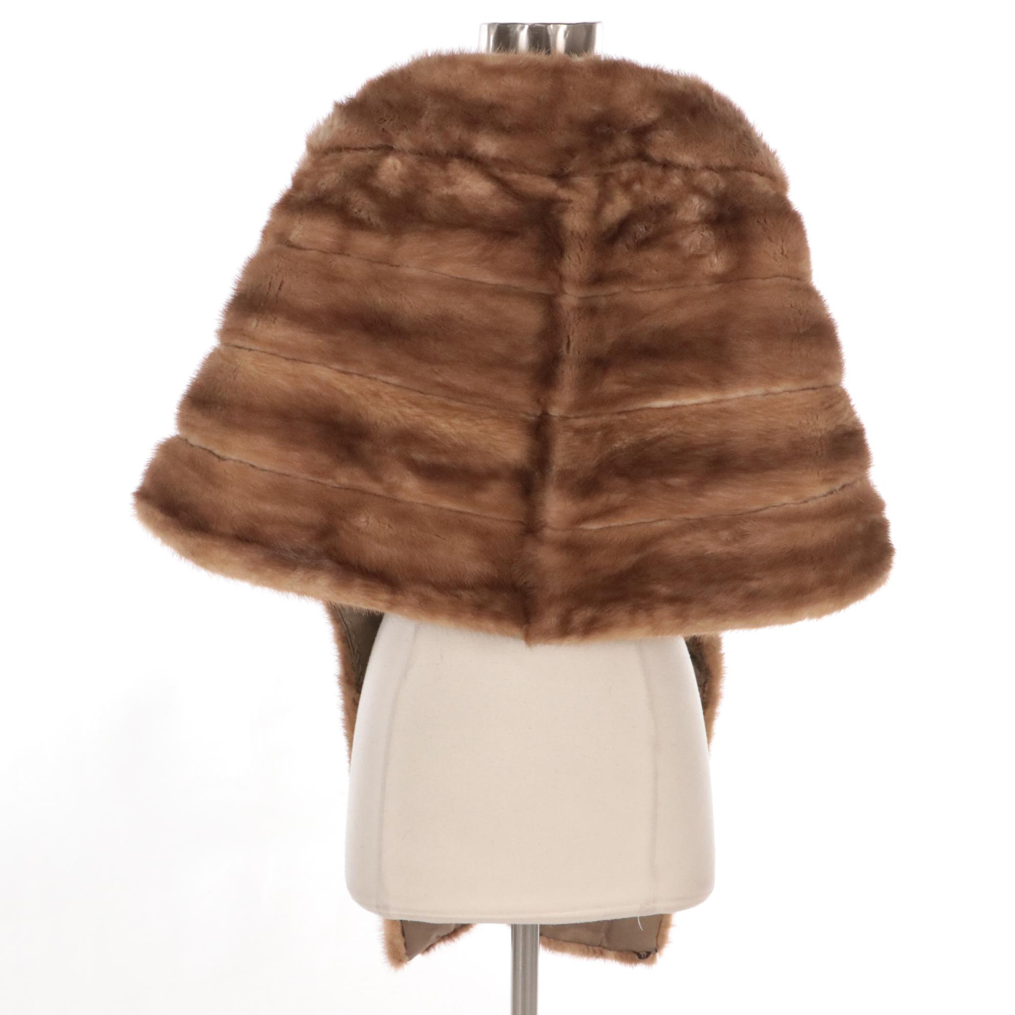 Felix Hiedman Pastel Mink Fur Stole, Mid to Late 20th Century