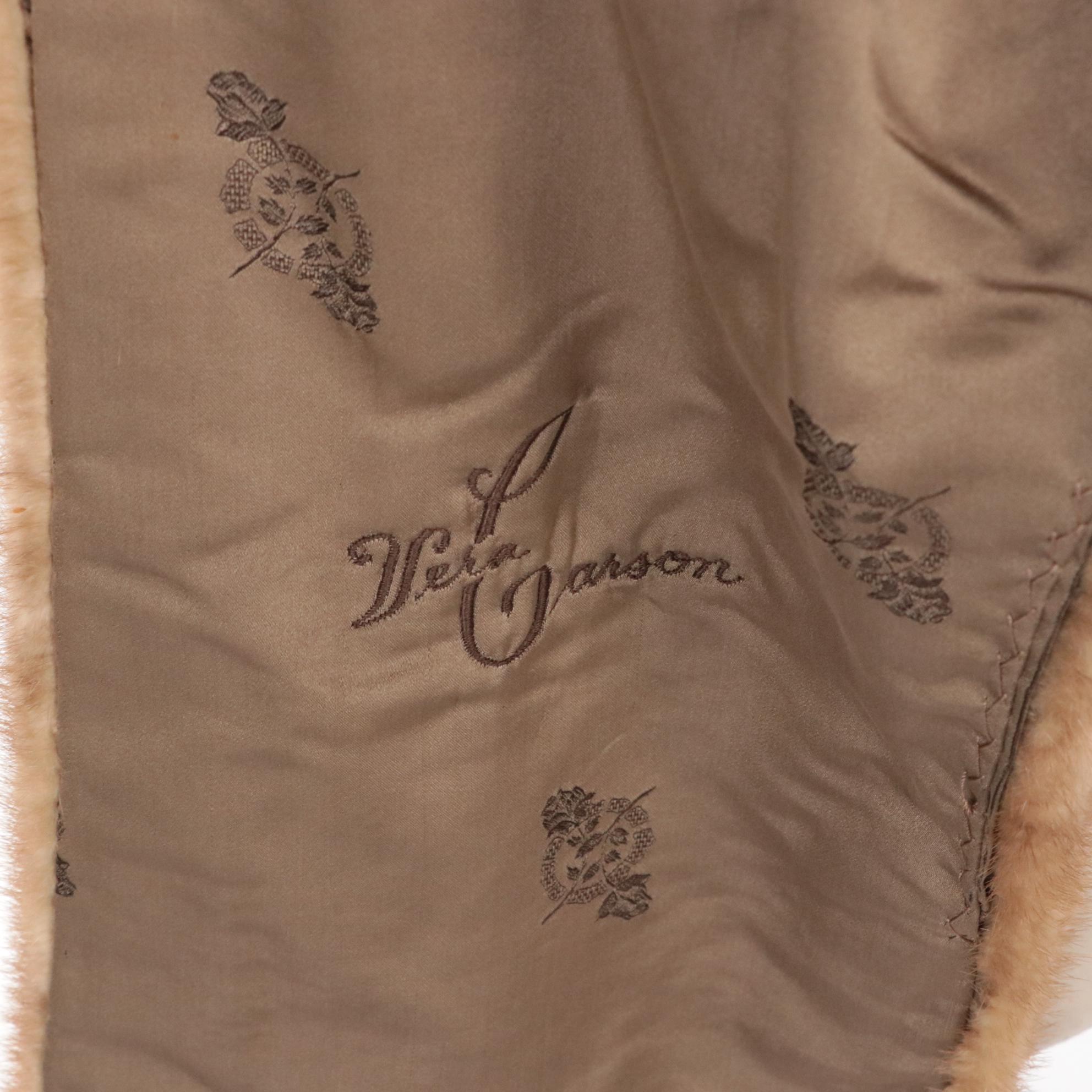 Felix Hiedman Pastel Mink Fur Stole, Mid to Late 20th Century