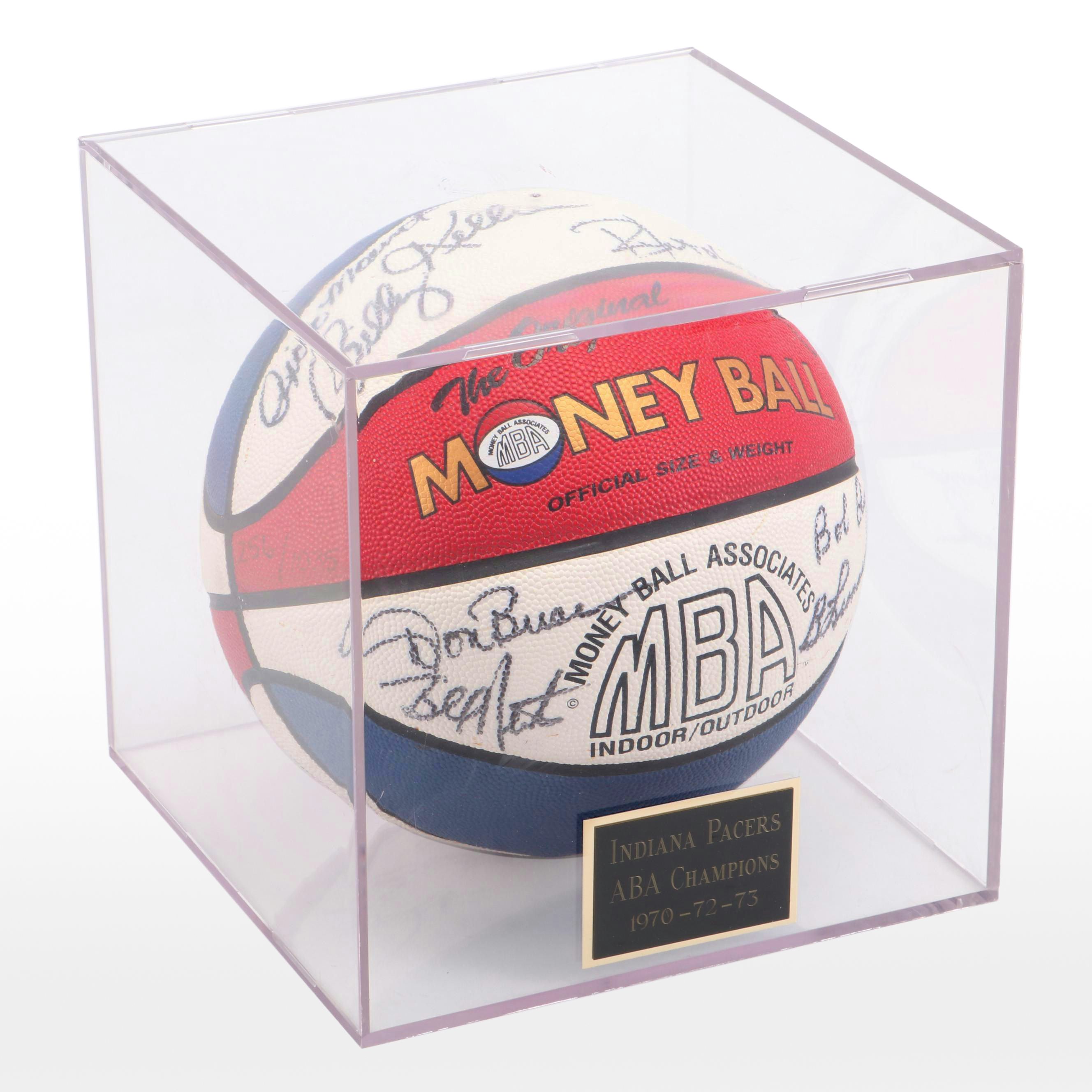 Indiana Pacers Team Signed Basketball Featuring Tom Thacker and More