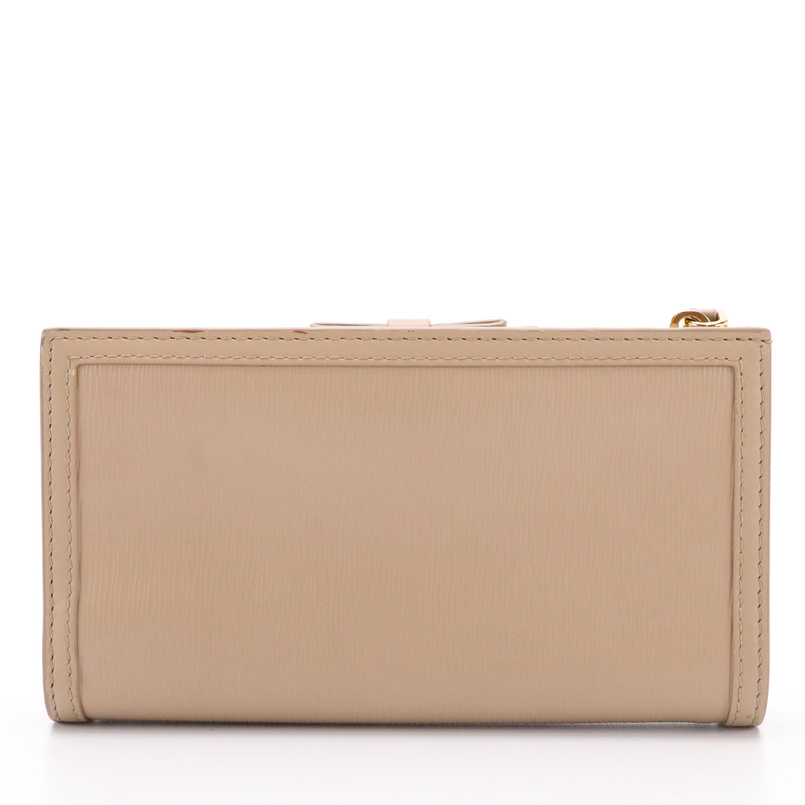 Prada Leather Bow Wallet with Box