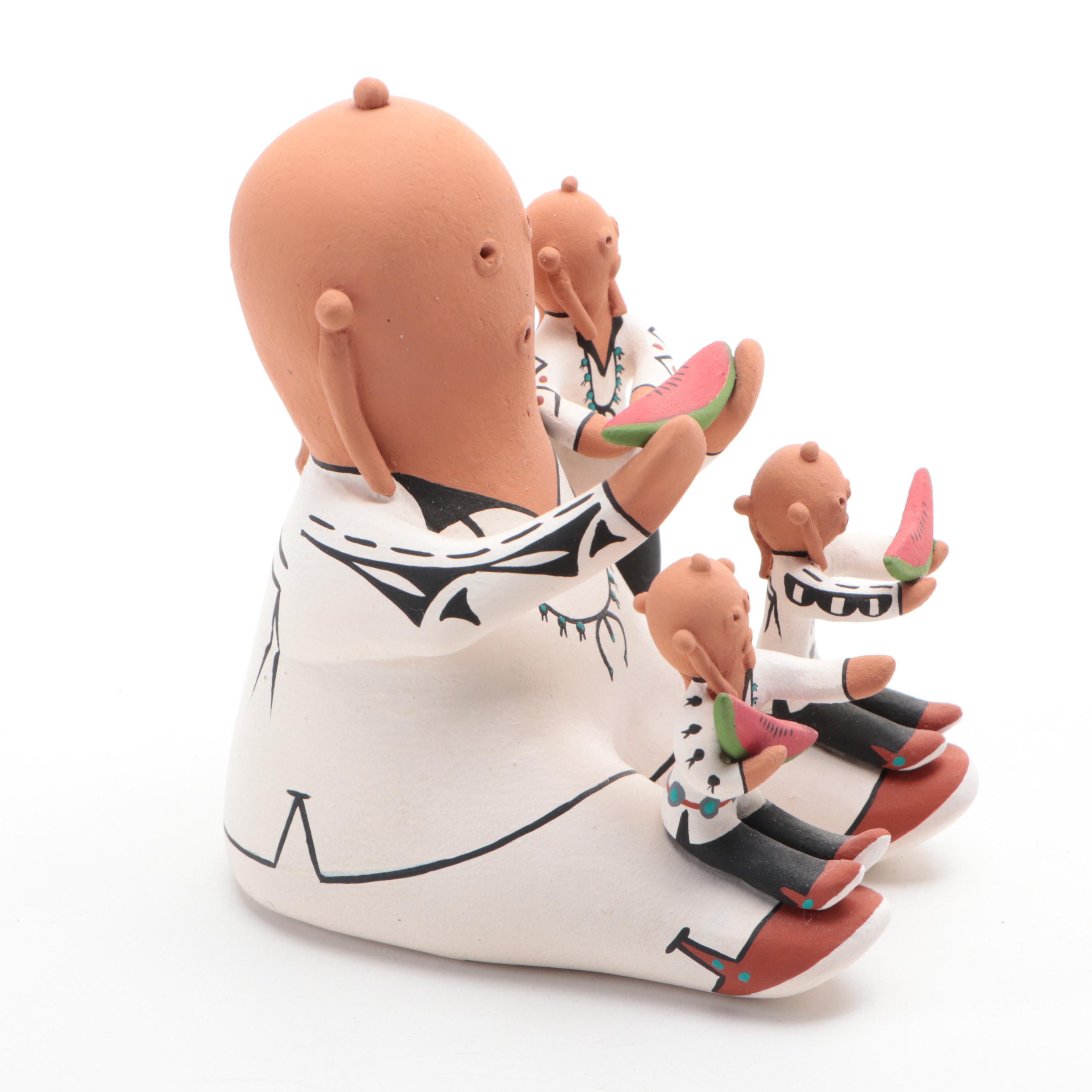 Tony Dallas Hopi Hand-Painted Polychrome Storyteller