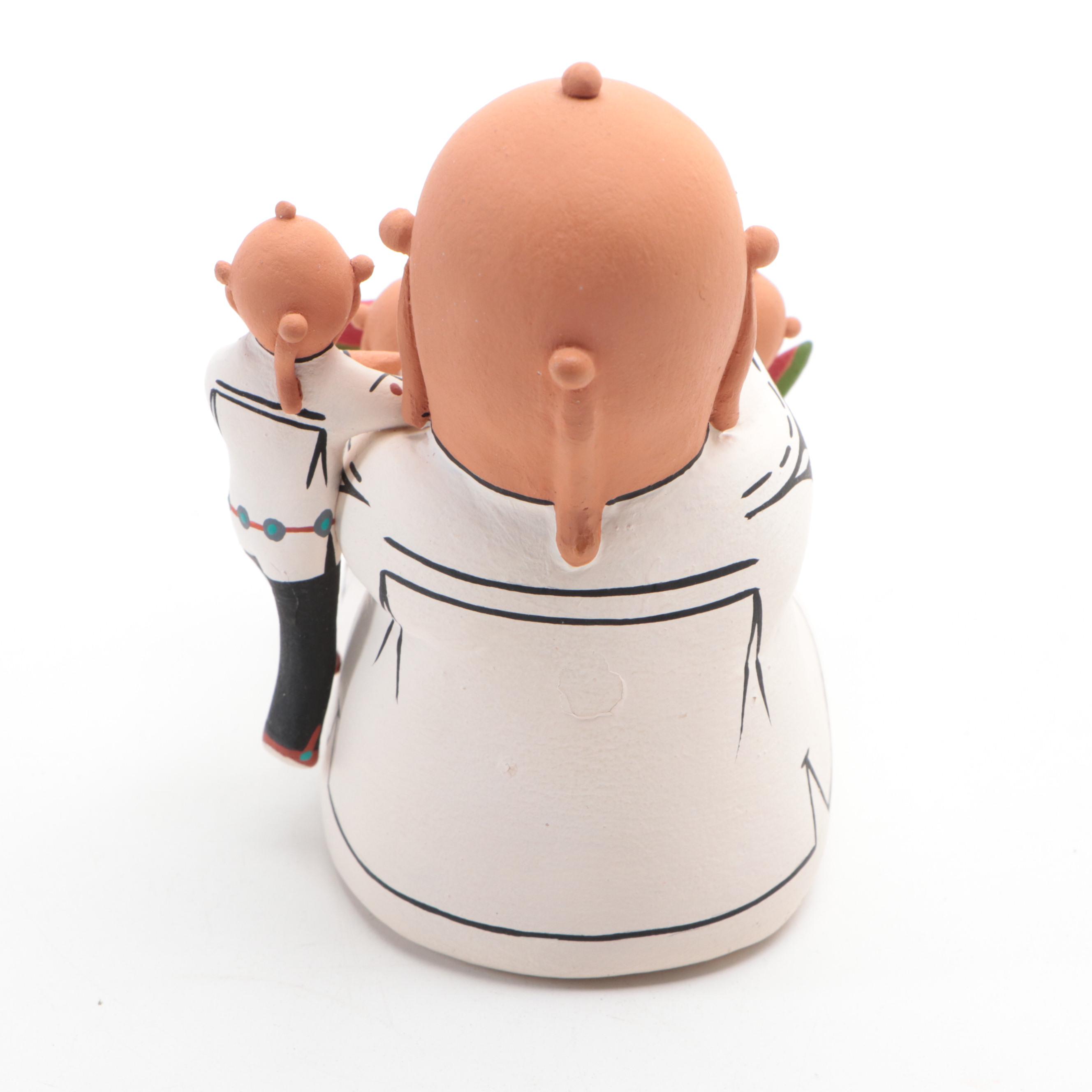 Tony Dallas Hopi Hand-Painted Polychrome Storyteller