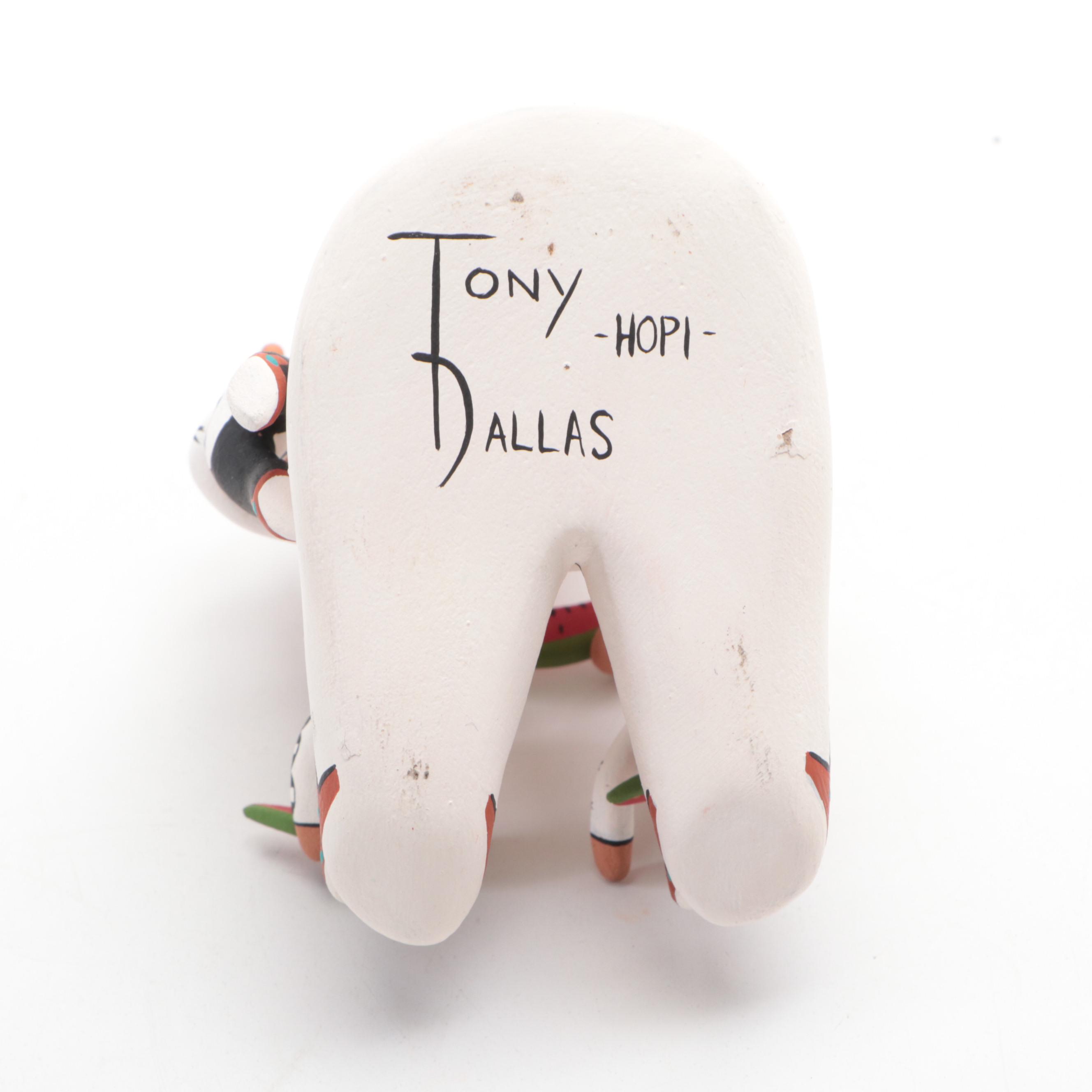 Tony Dallas Hopi Hand-Painted Polychrome Storyteller