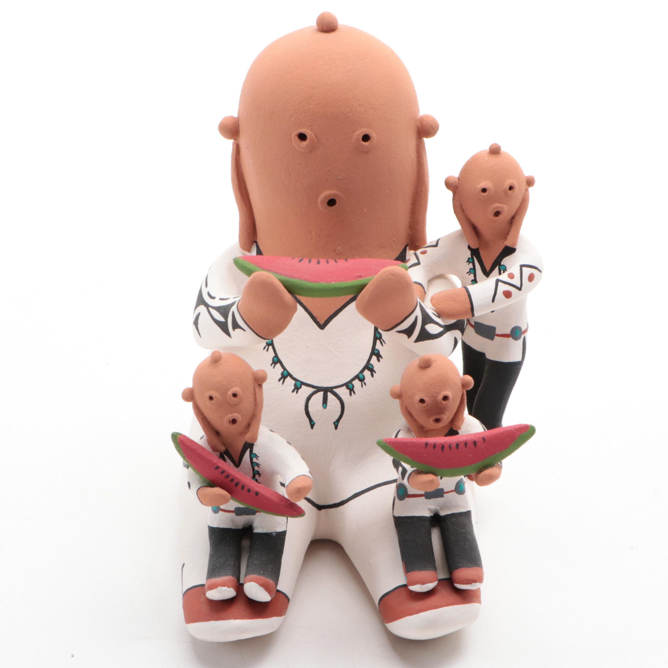 Tony Dallas Hopi Hand-Painted Polychrome Storyteller