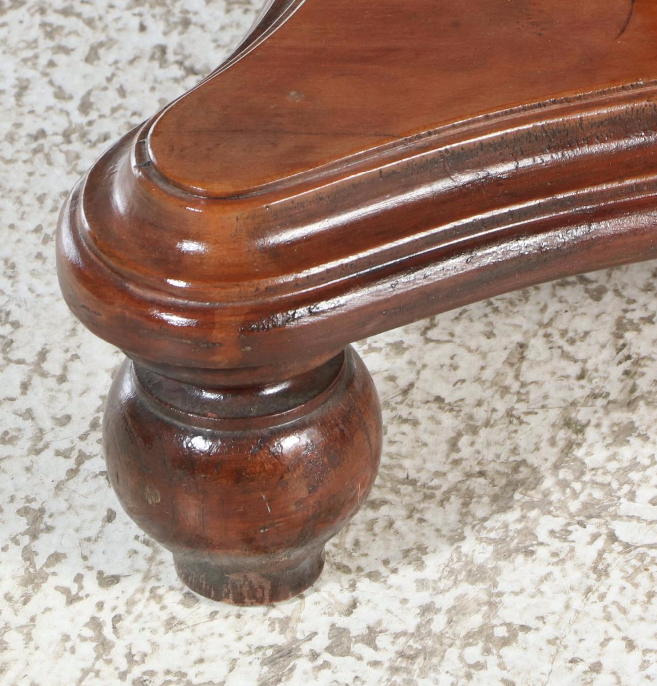 Carl Forslund Empire Style Lyre-Base Games Table, Mid-20th Century