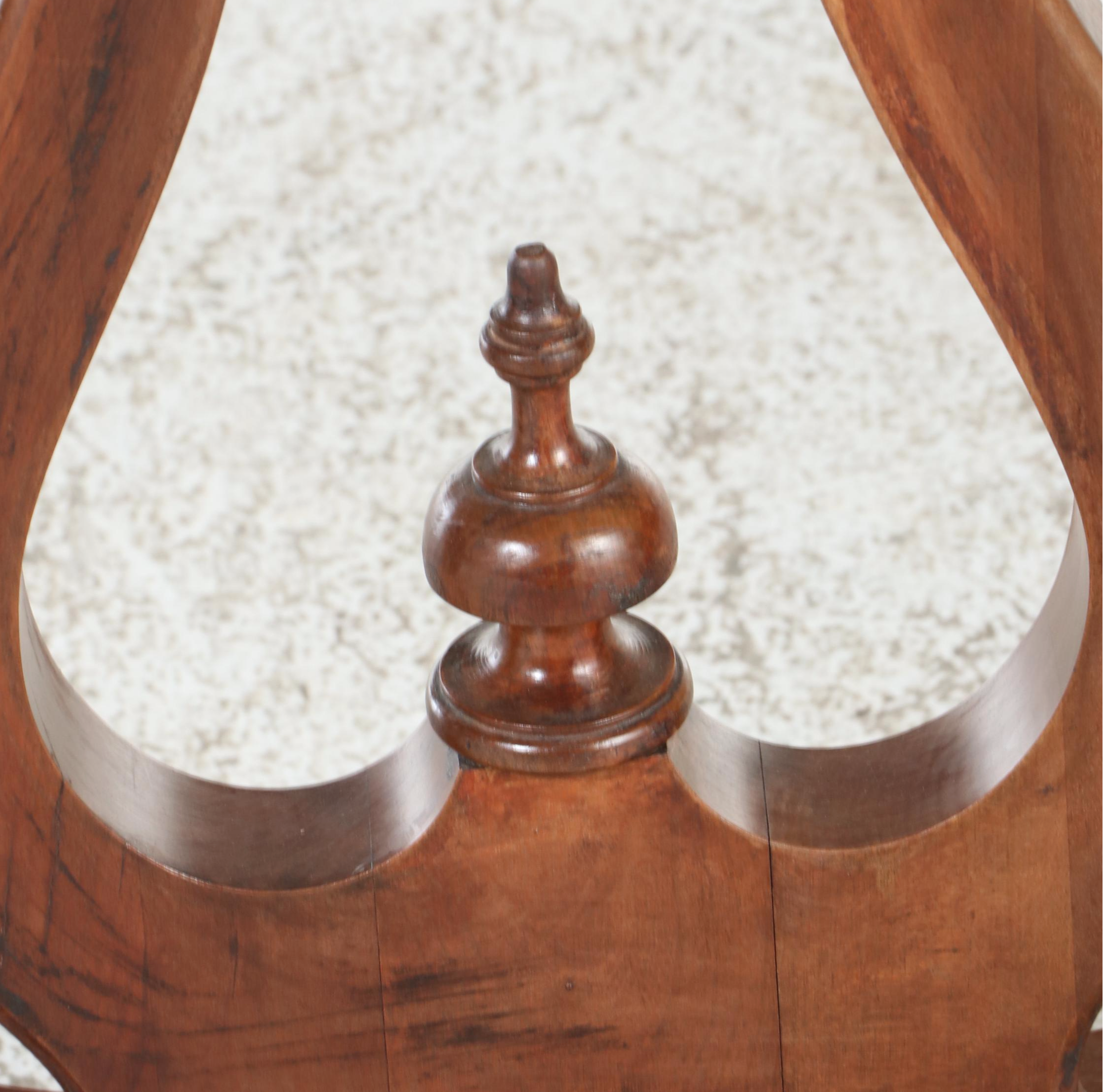 Carl Forslund Empire Style Lyre-Base Games Table, Mid-20th Century