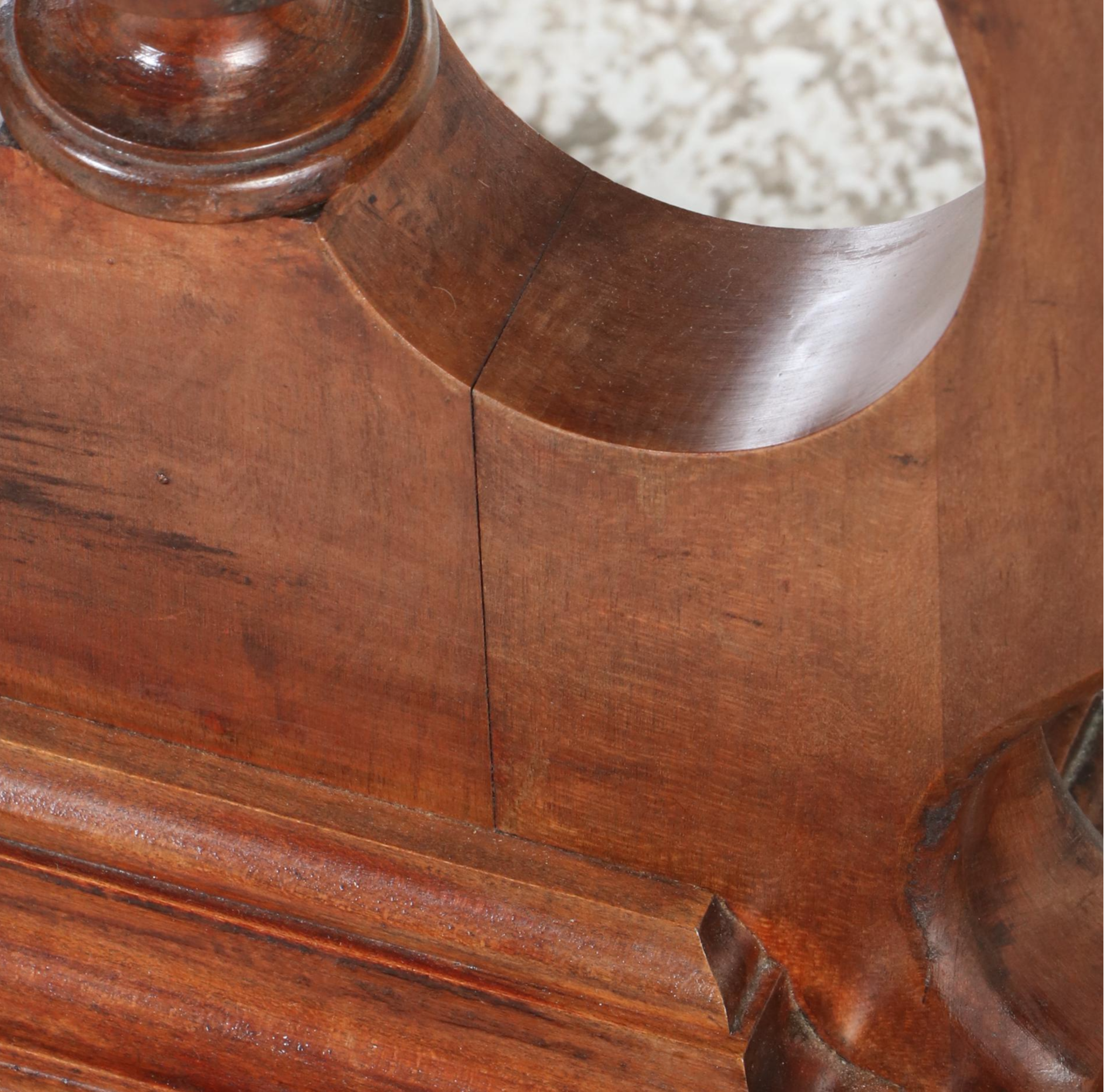 Carl Forslund Empire Style Lyre-Base Games Table, Mid-20th Century