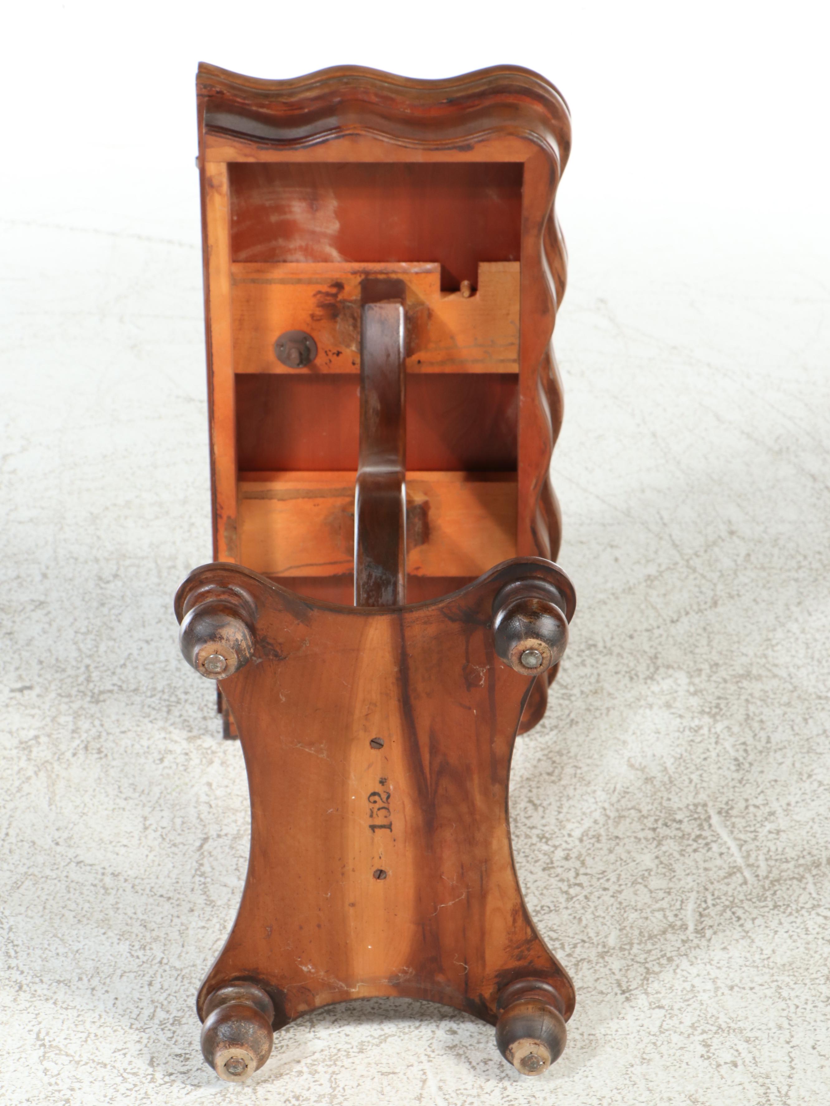 Carl Forslund Empire Style Lyre-Base Games Table, Mid-20th Century