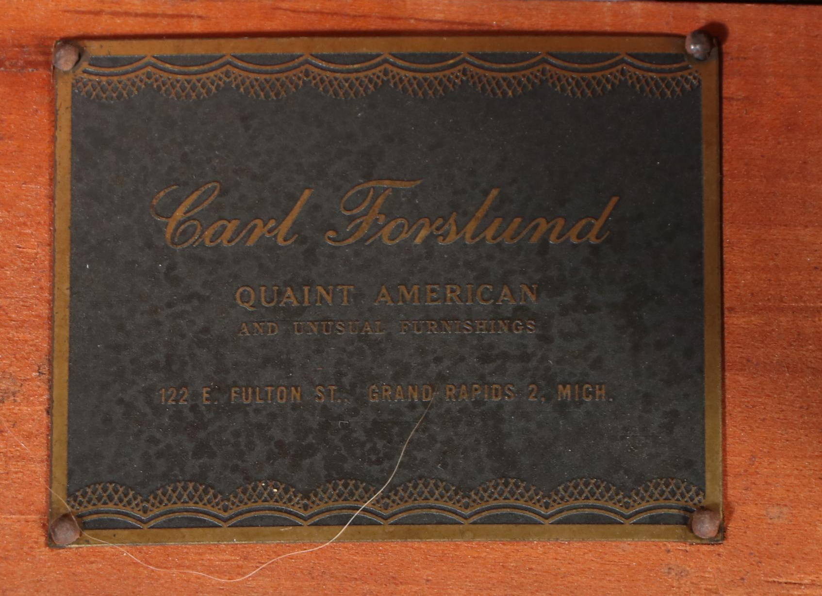 Carl Forslund Empire Style Lyre-Base Games Table, Mid-20th Century