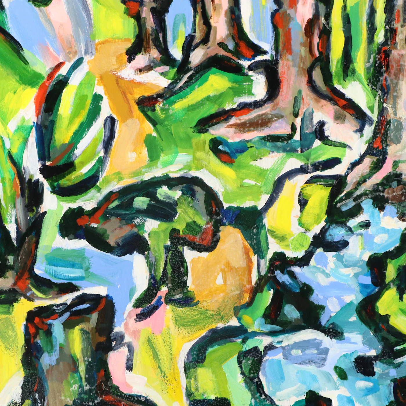 Gwen Doppler Modernist Landscape Acrylic Painting