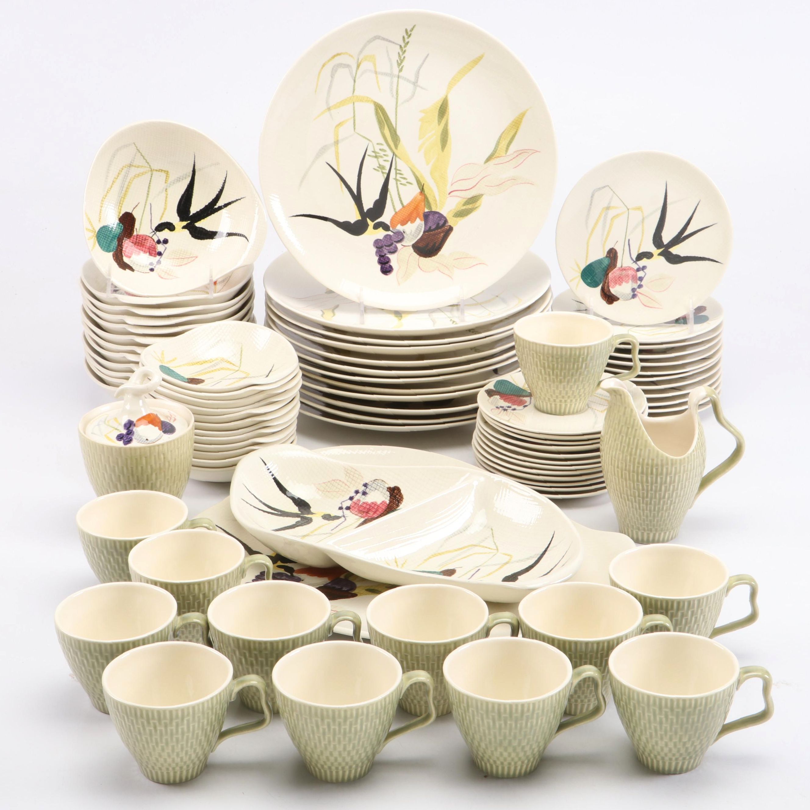 Red Wing Pottery "Capistrano" Stoneware Dinnerware, Mid-20th C.