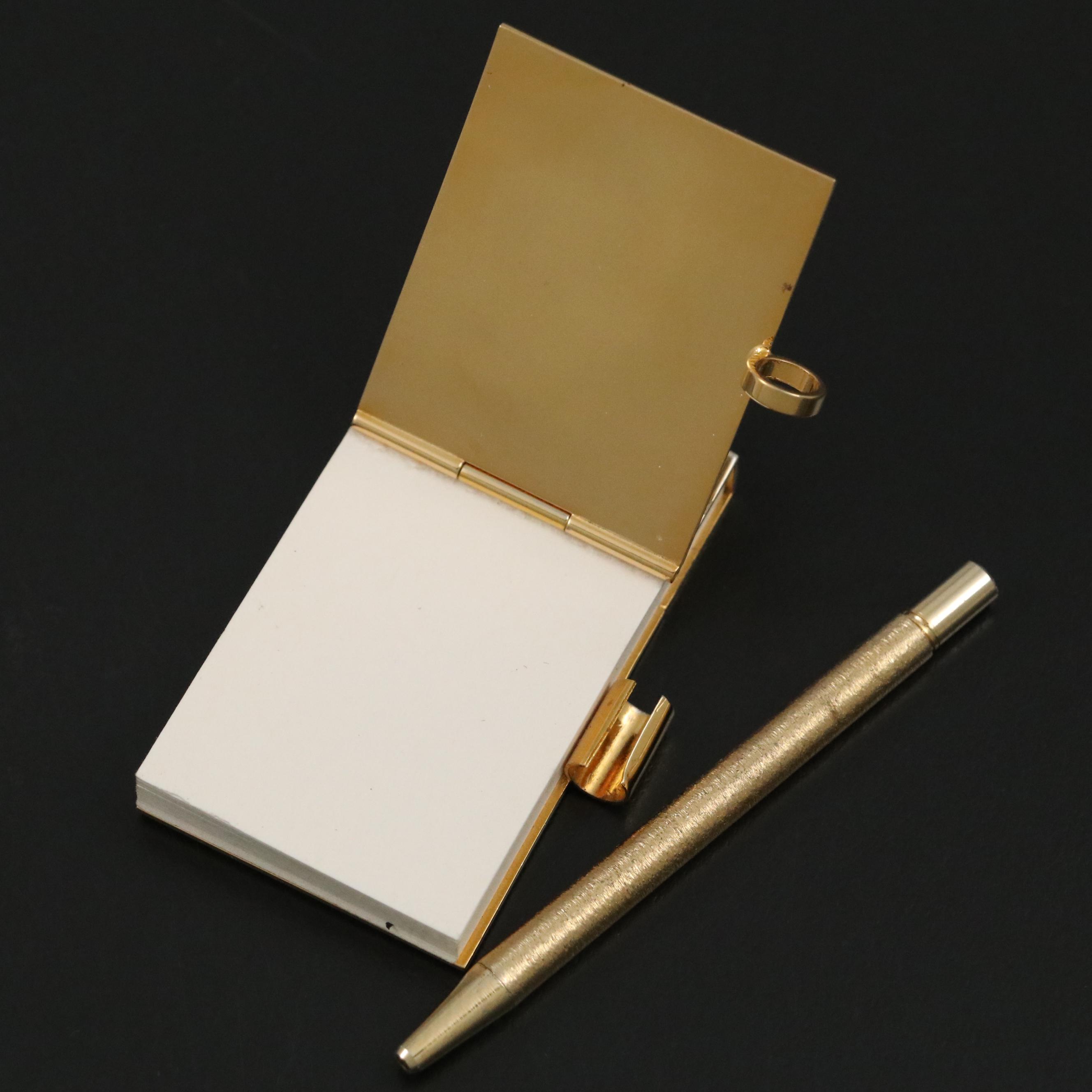 Judith Leiber Embellished Mini Notepad with Pen