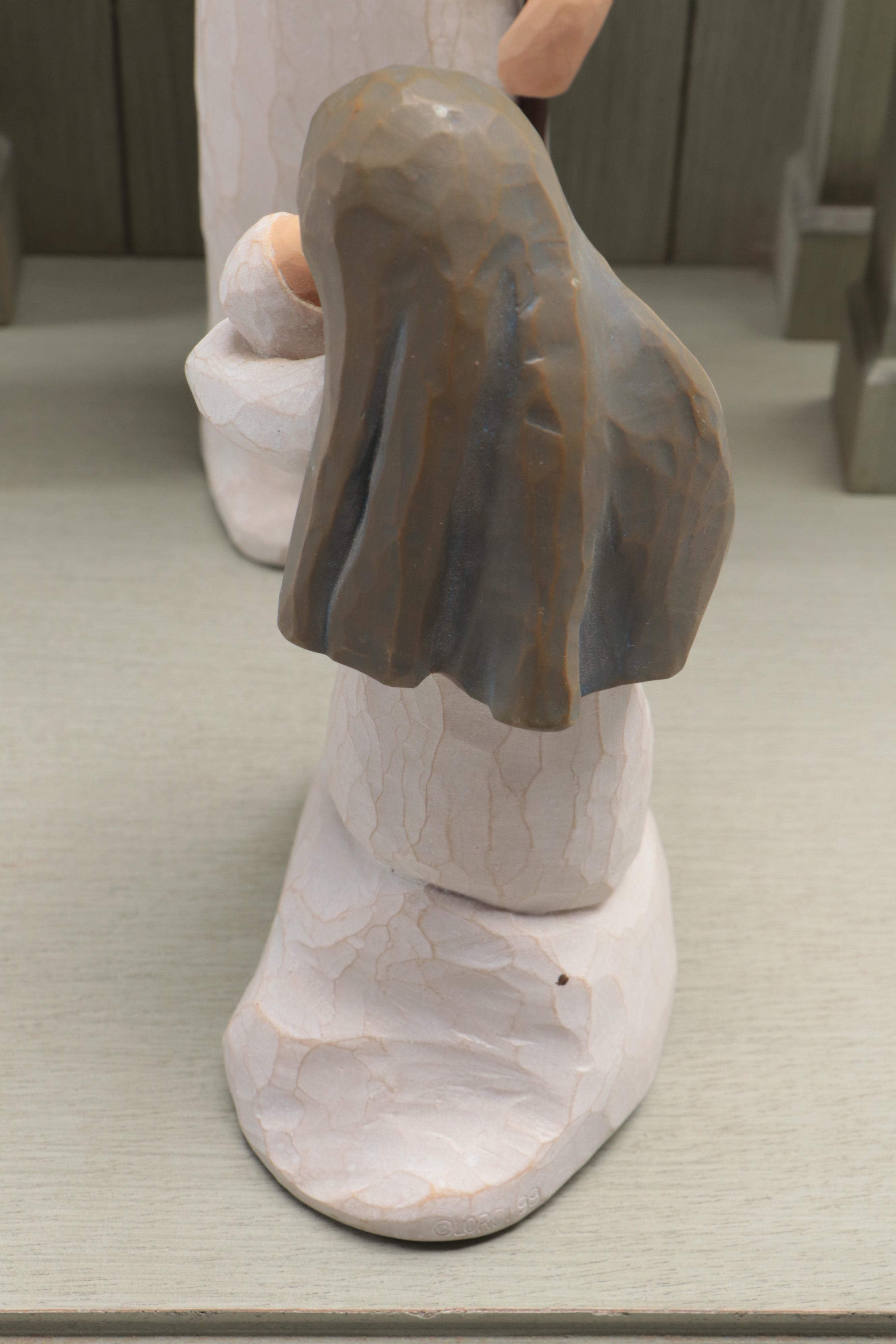 Willow Tree Crèche with Nativity and Other Figurines, 21st Century