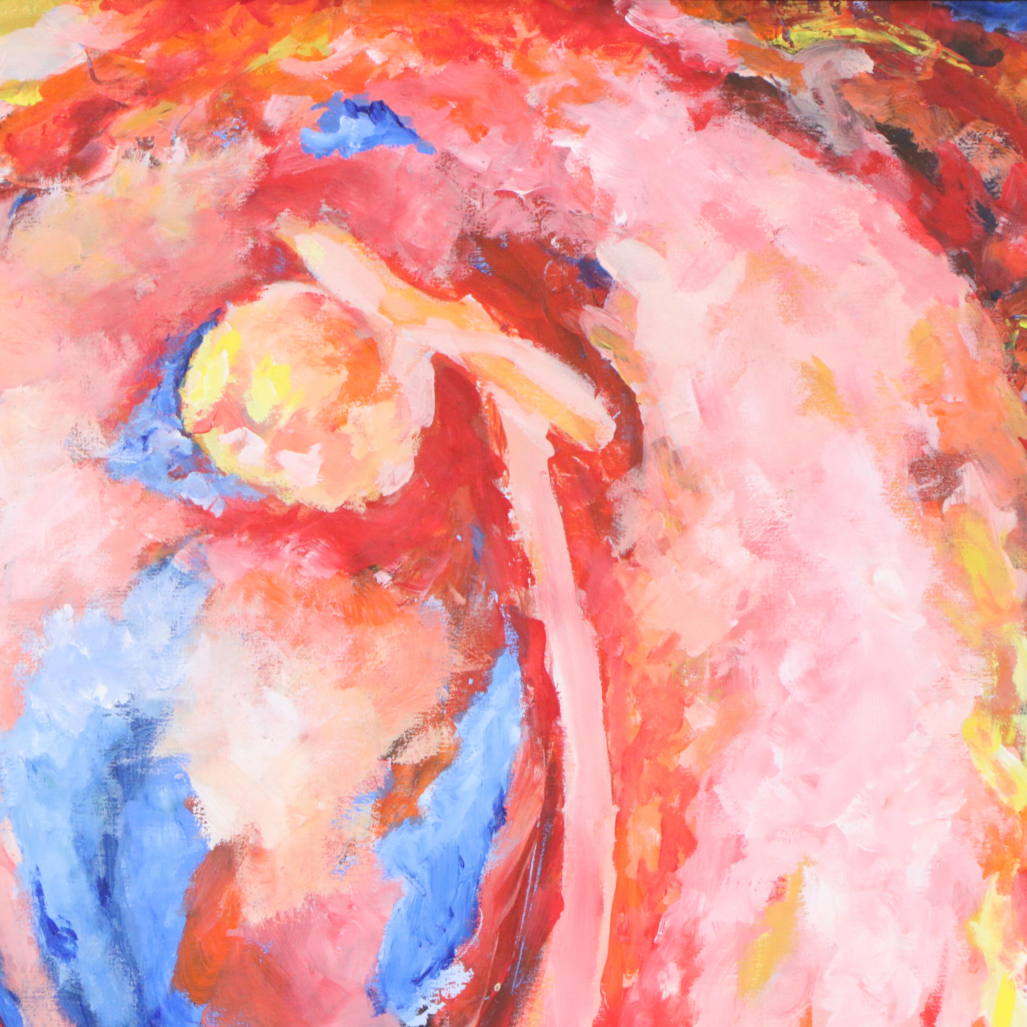 Norma Jean Bruckner Expressionist Style Oil Painting with Organic Forms