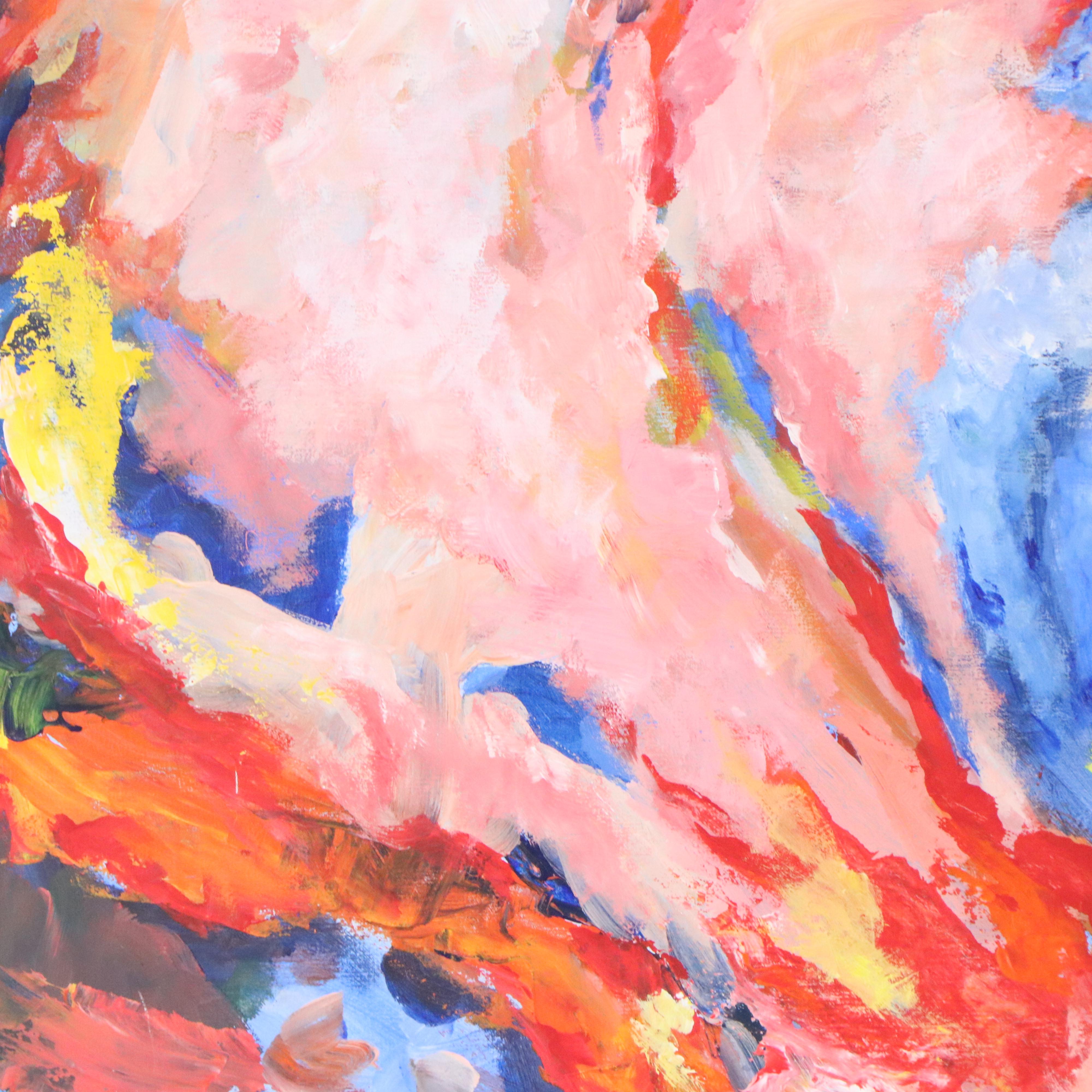 Norma Jean Bruckner Expressionist Style Oil Painting with Organic Forms