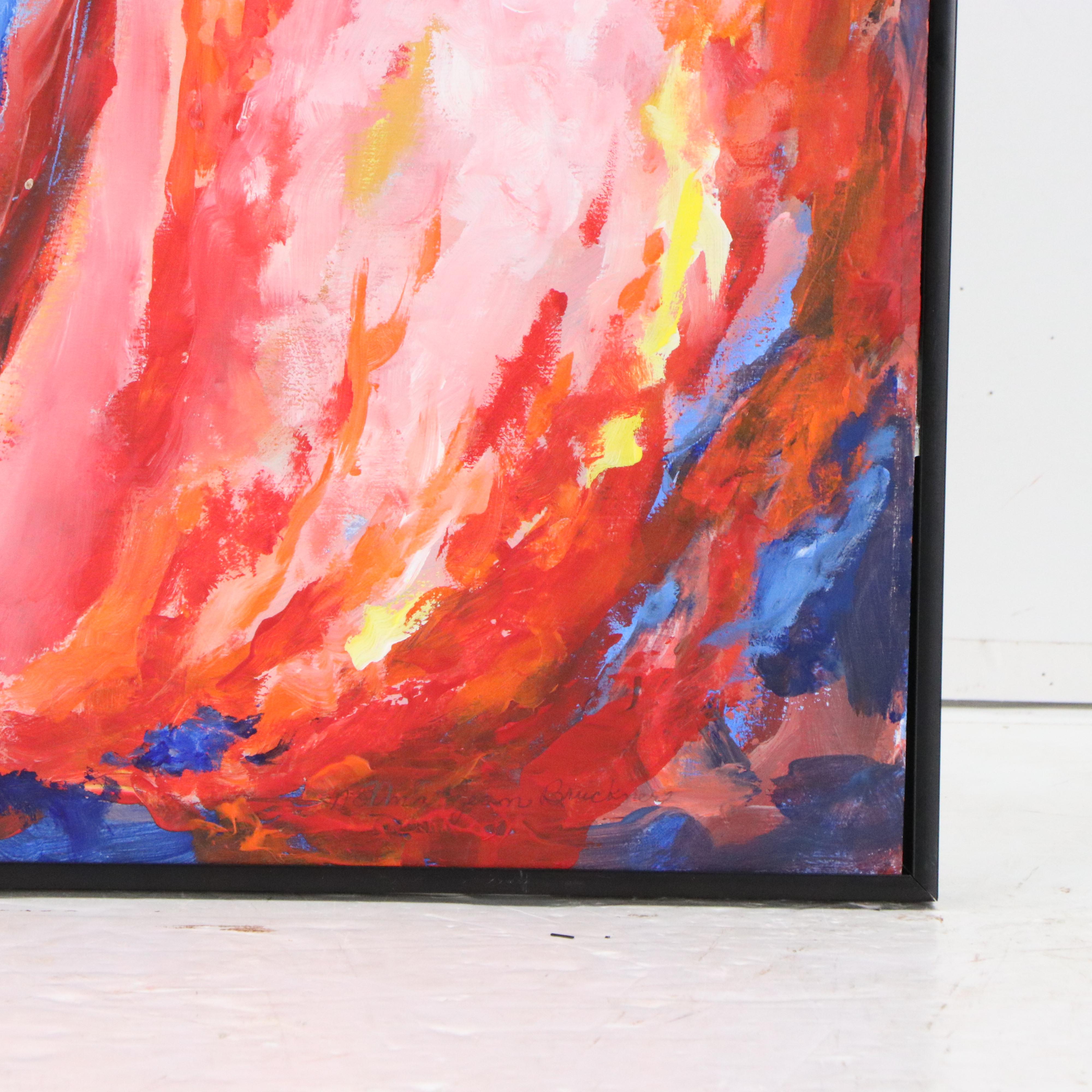 Norma Jean Bruckner Expressionist Style Oil Painting with Organic Forms