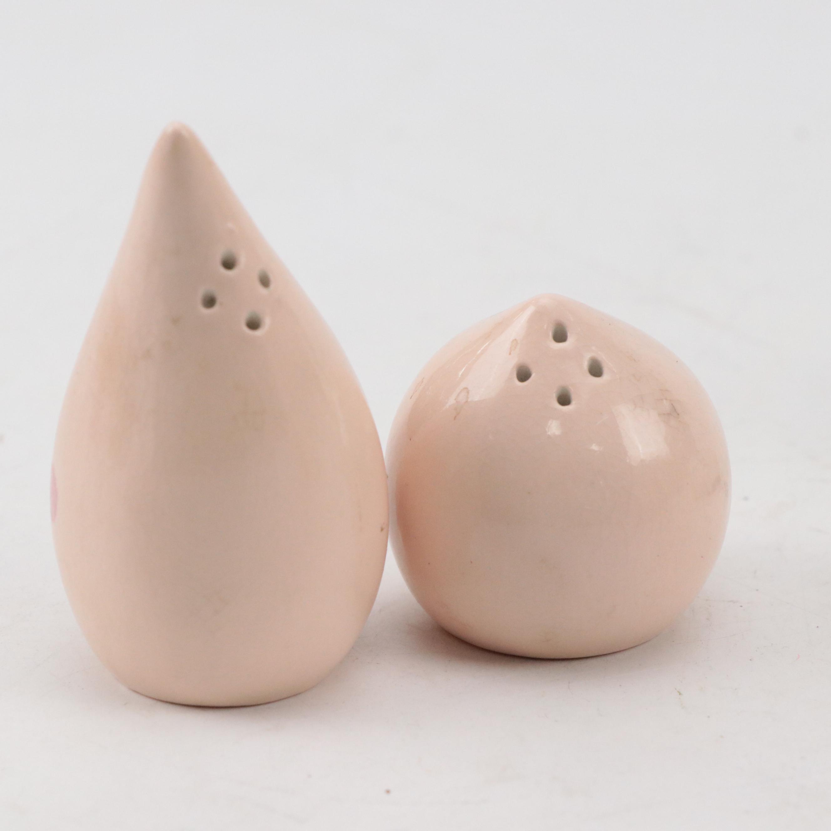 Nodder Salt and Pepper Shakers with Vallona Starr Drip and Drop Shaker Sets