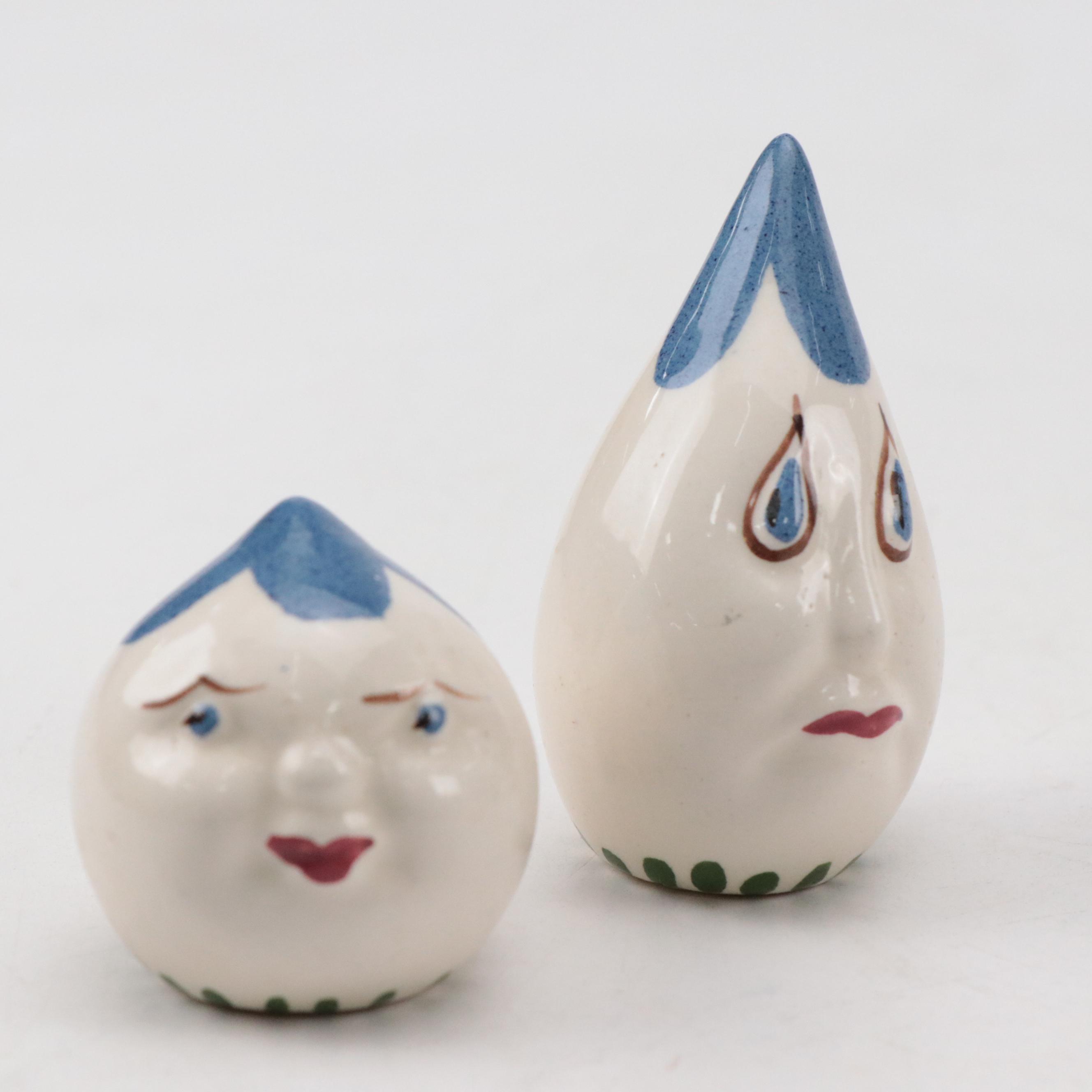 Nodder Salt and Pepper Shakers with Vallona Starr Drip and Drop Shaker Sets