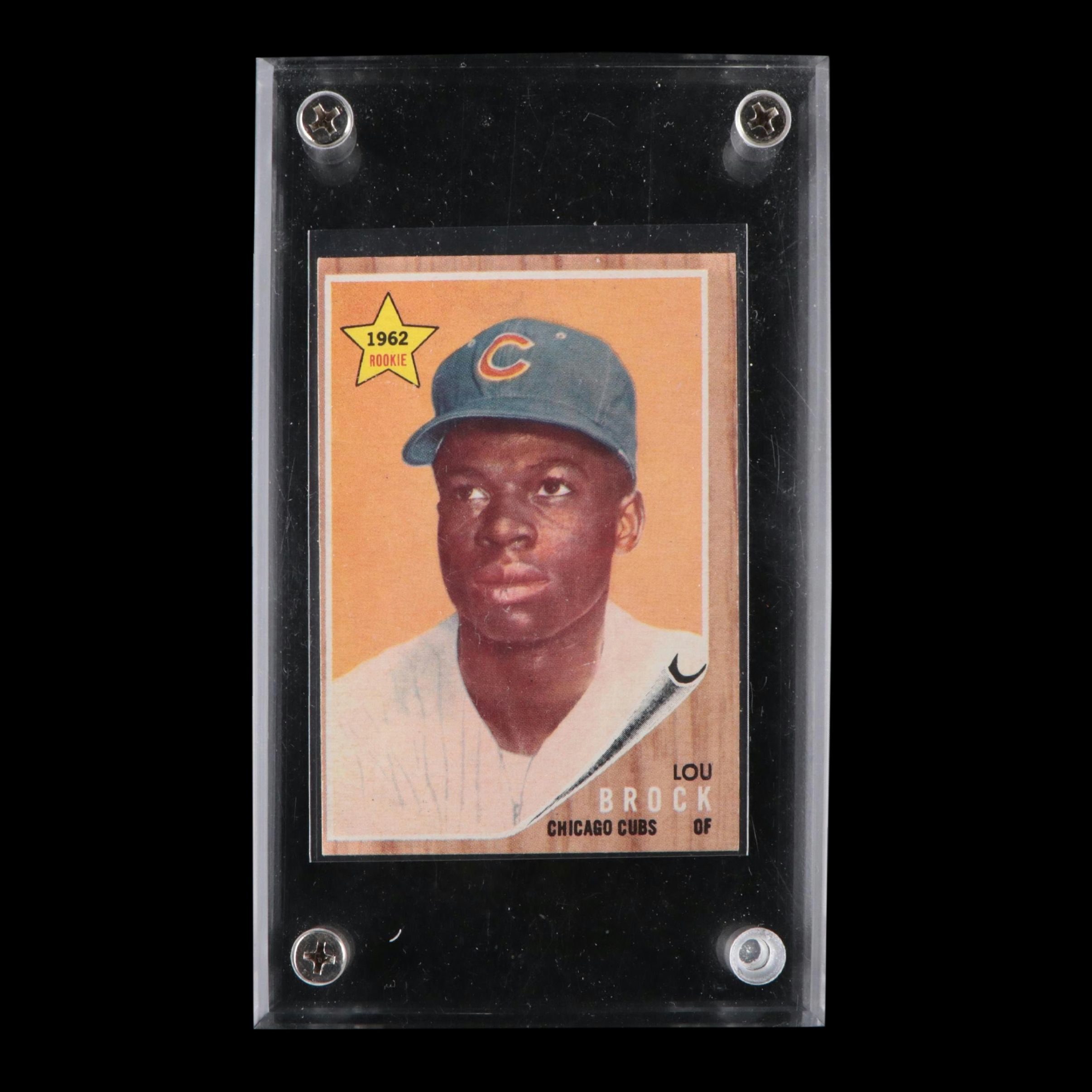 1962 Topps Lou Brock Chicago Cubs Rookie Baseball Card #387