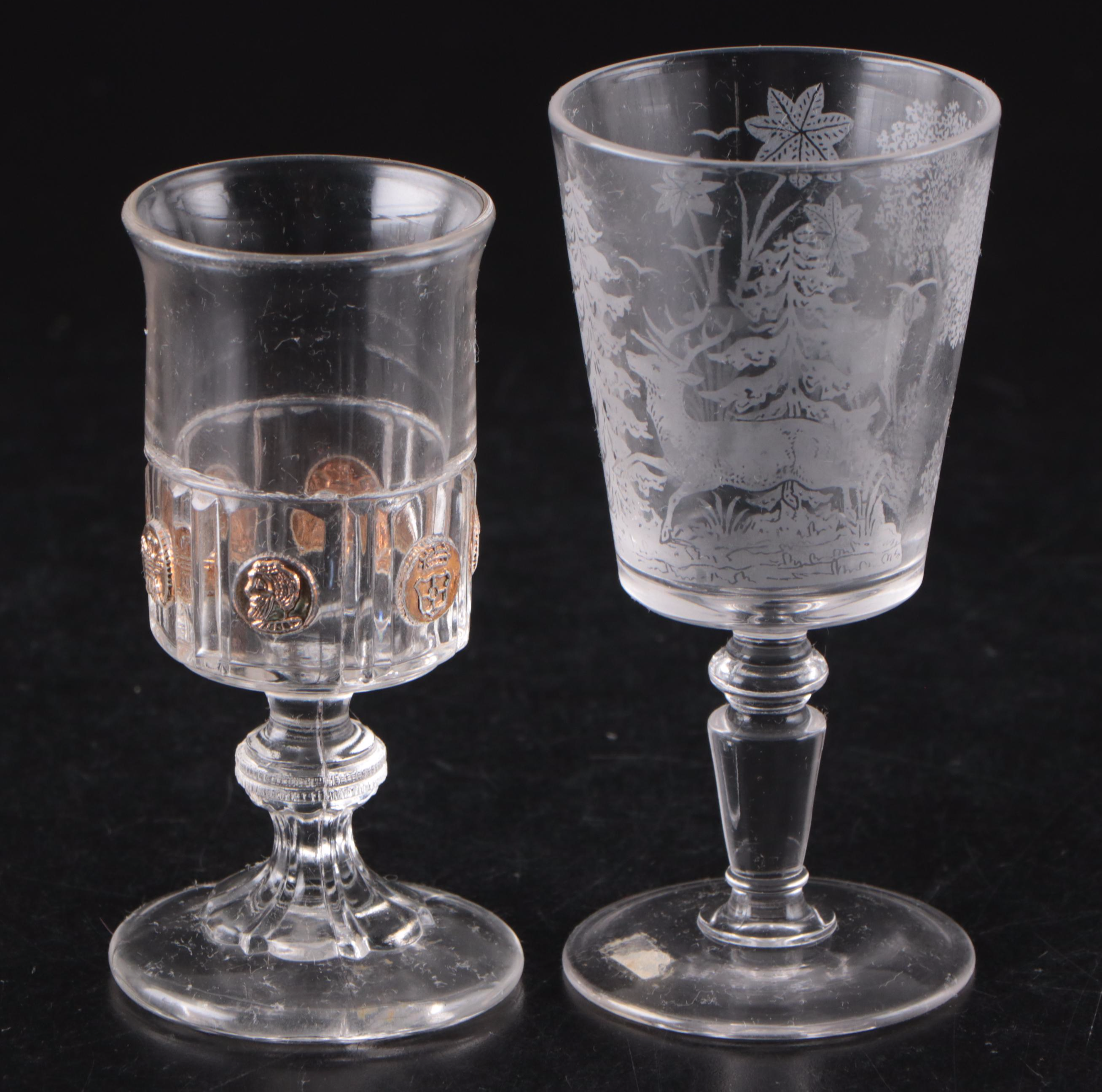 Fenton and Kemple Milk Glass Water Goblets with More Table Accessories